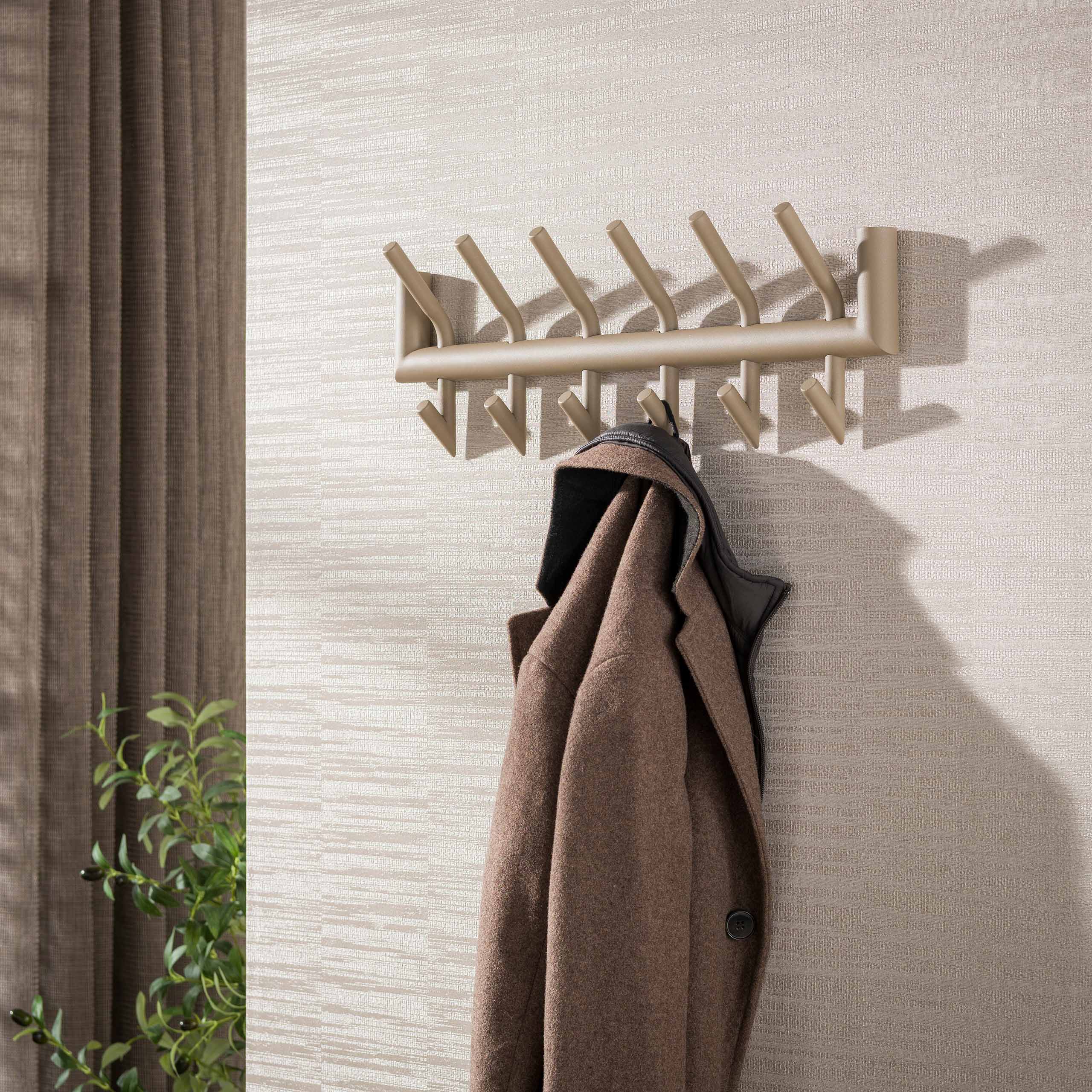 Kapstok Tubo 2x6 haken / Beige - Zijlstra