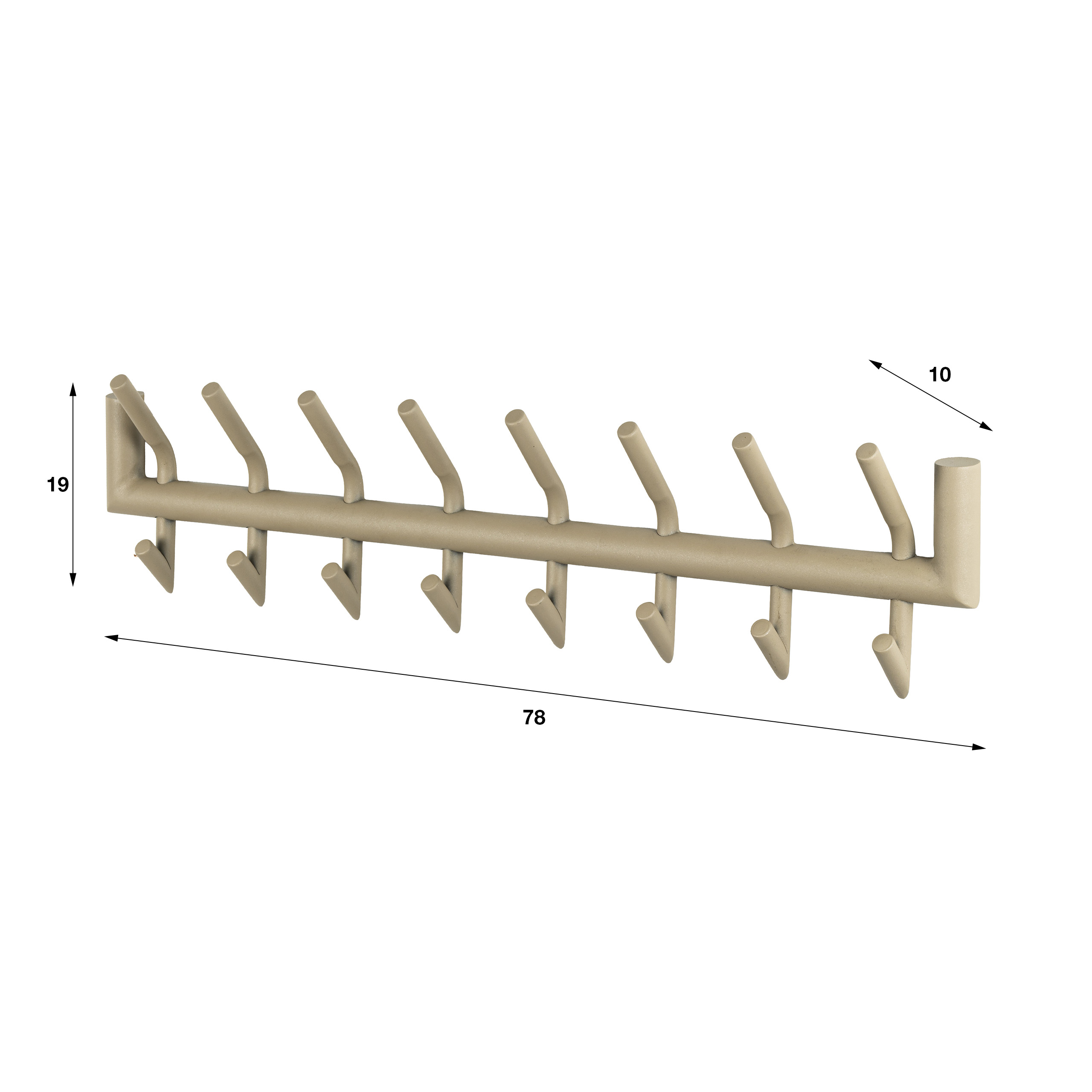Perchero Tubo 2x6 ganchos / Beige - Zijlstra