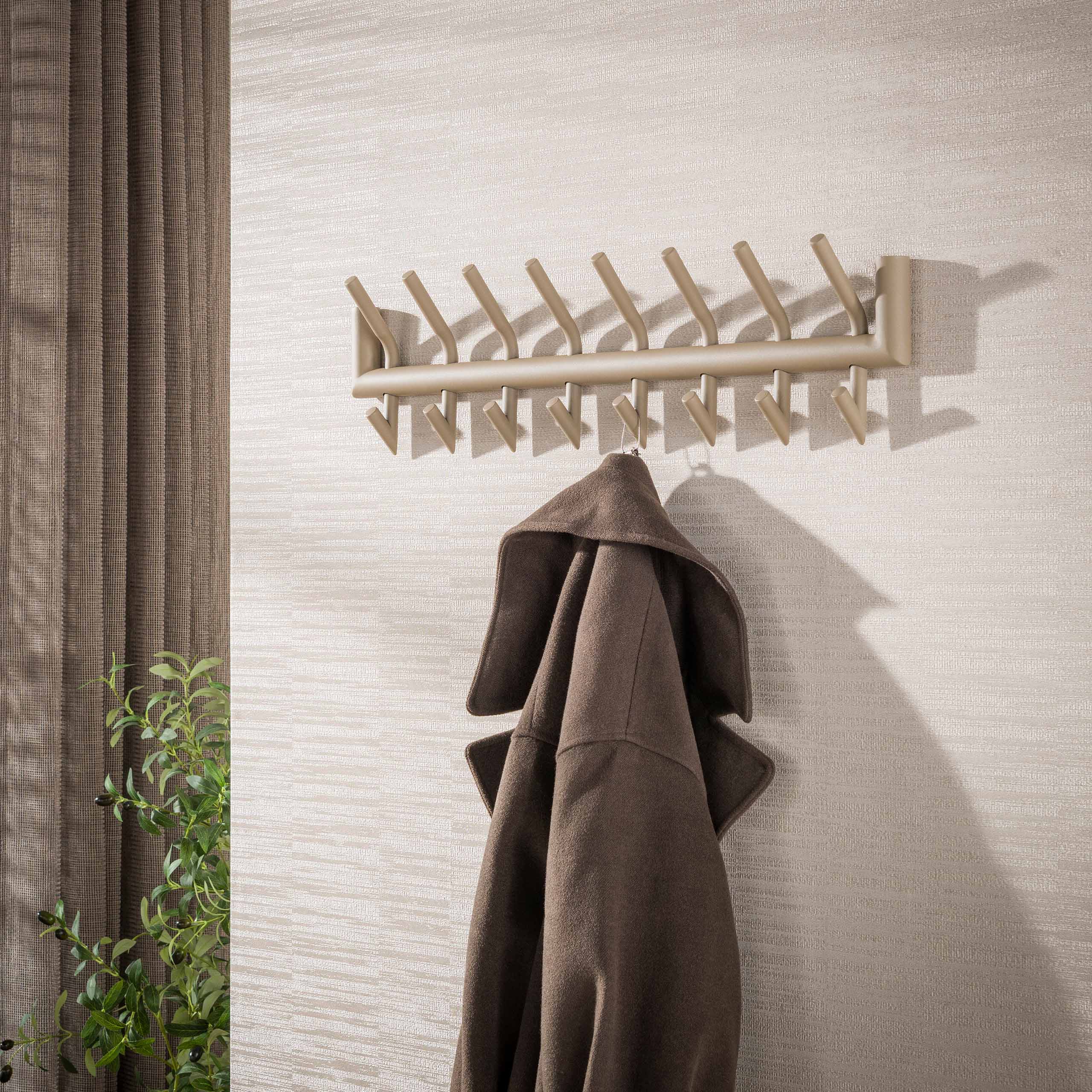 Perchero Tubo 2x6 ganchos / Beige - Zijlstra