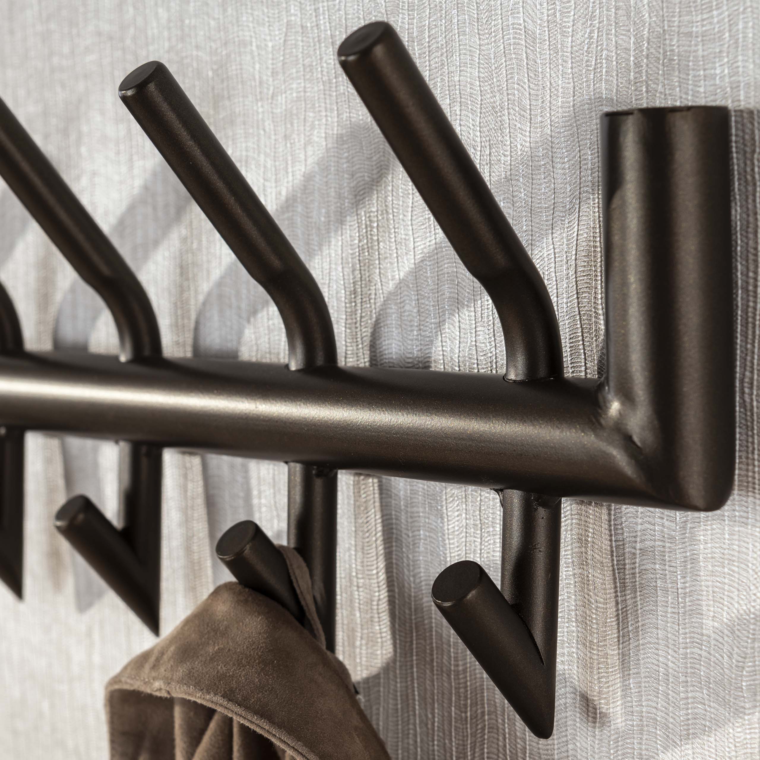 Kapstok Tubo 2x6 haken / Drift brown - Zijlstra