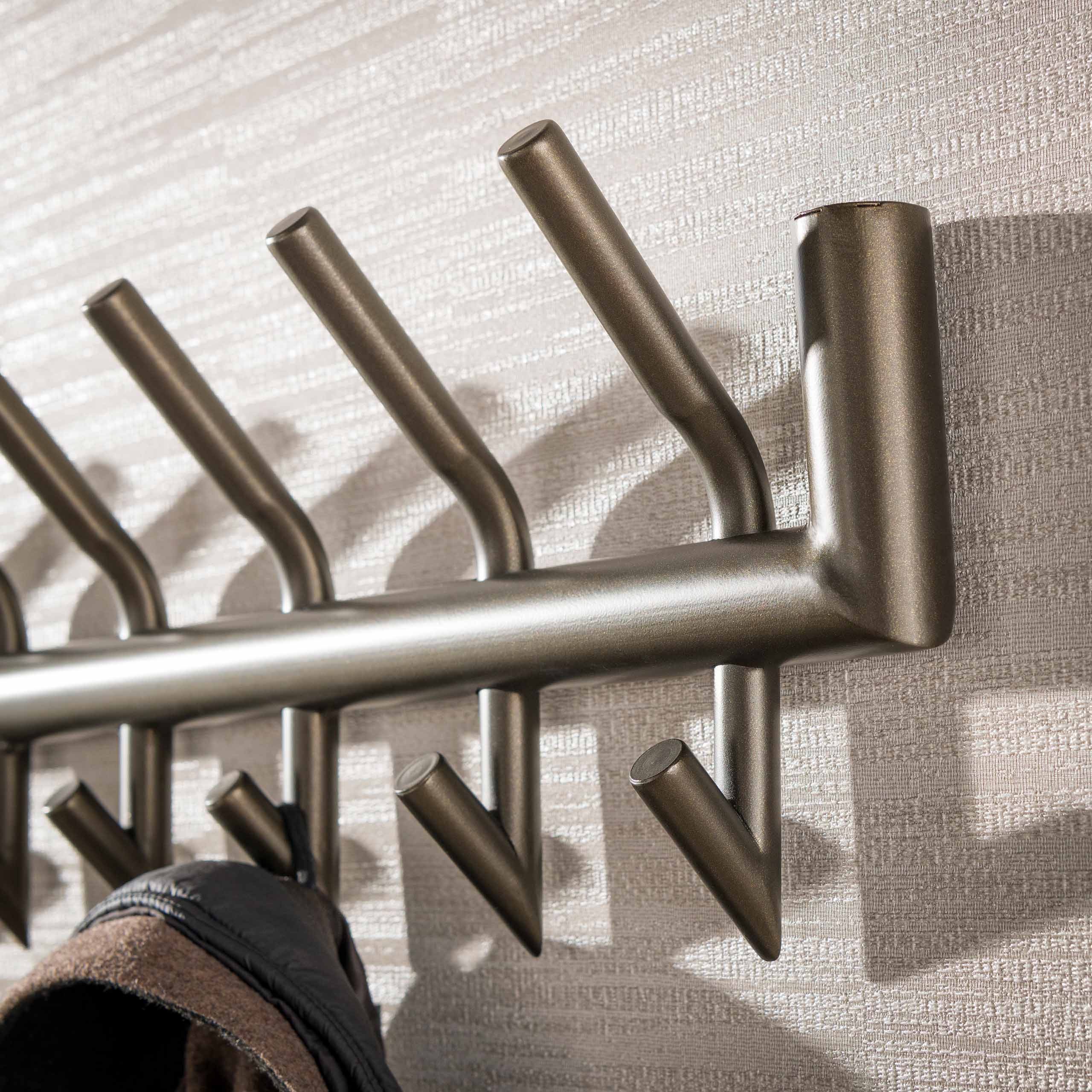 Tubo Coat Rack 2x6 Hooks / Drift Brown - Zijlstra