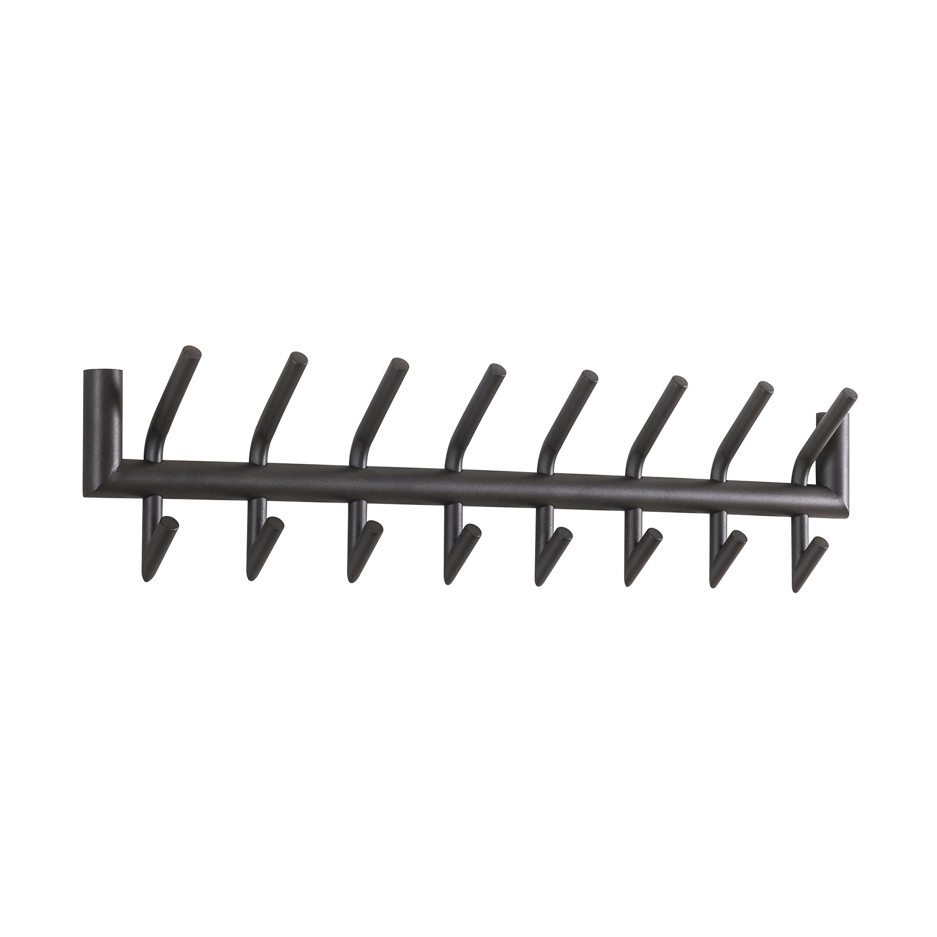 Garderobe Tubo 2x8 Haken / Matt dunkelgrau - Zijlstra