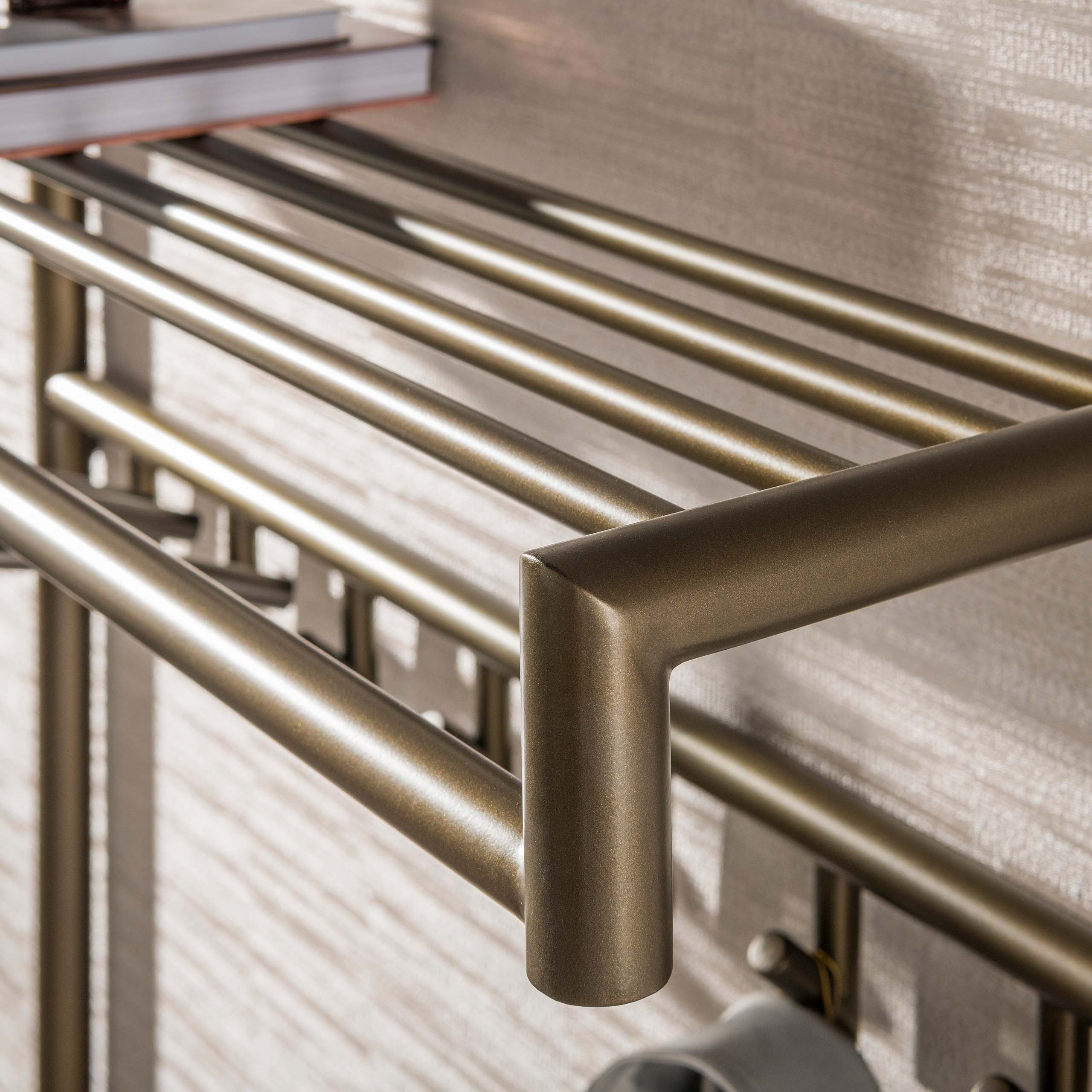 Kapstok Tubo hoog 2x7 haken / Drift brown - Zijlstra