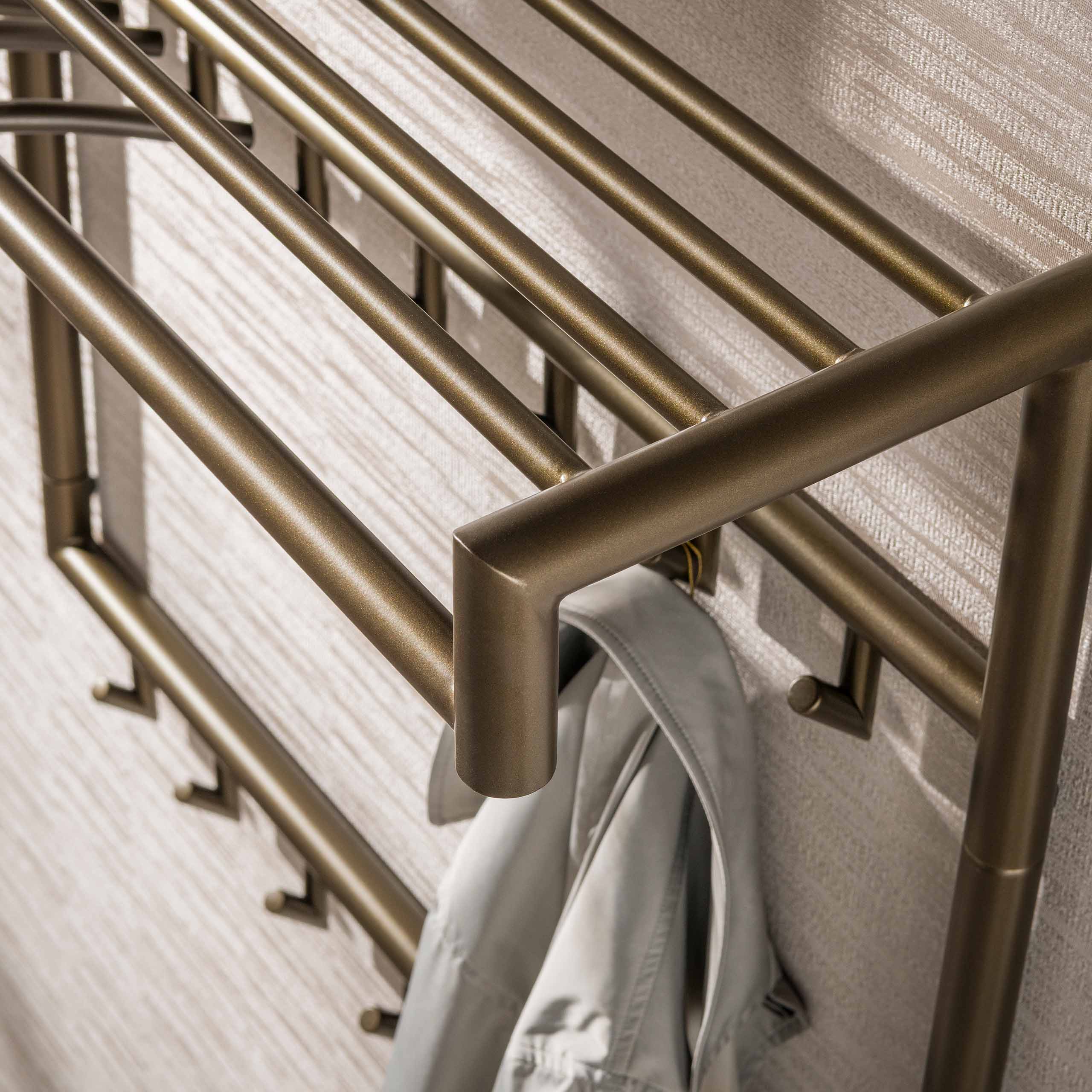 Kapstok Tubo hoog 2x7 haken / Drift brown - Zijlstra