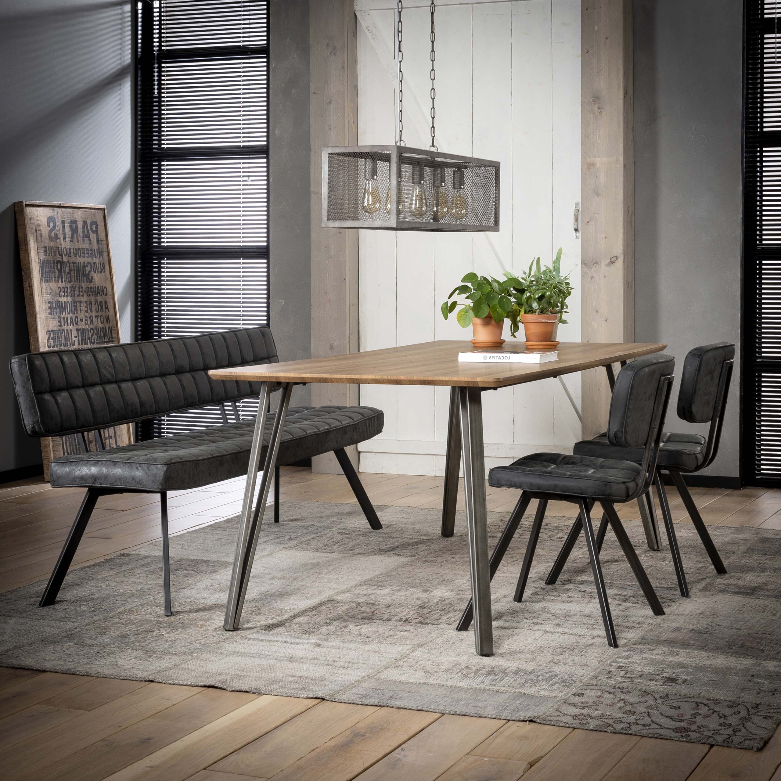 Essbank 180cm / Wax PU Schwarz - Zijlstra