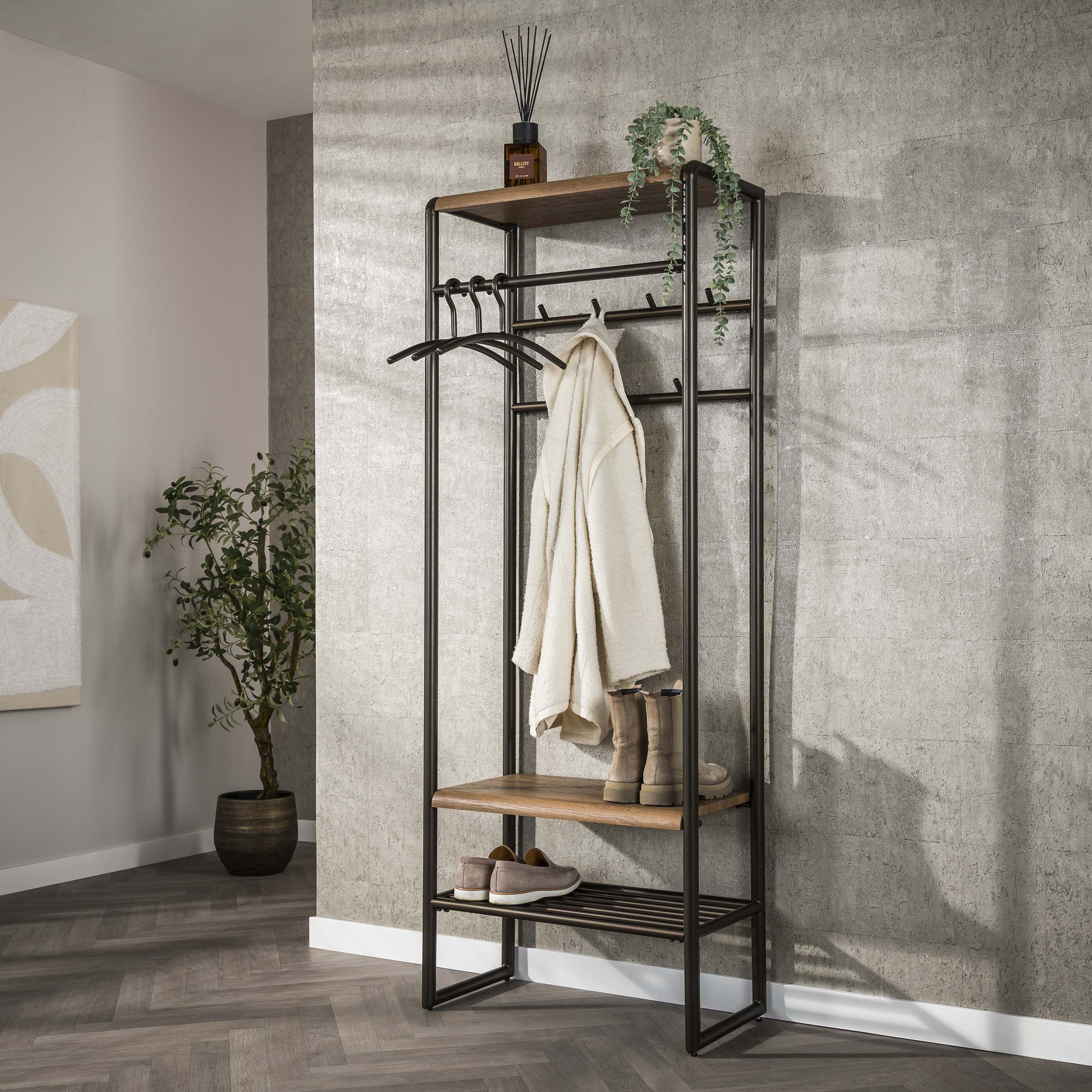 Garderobemeubel Luno 70cm / Drift brown - Zijlstra
