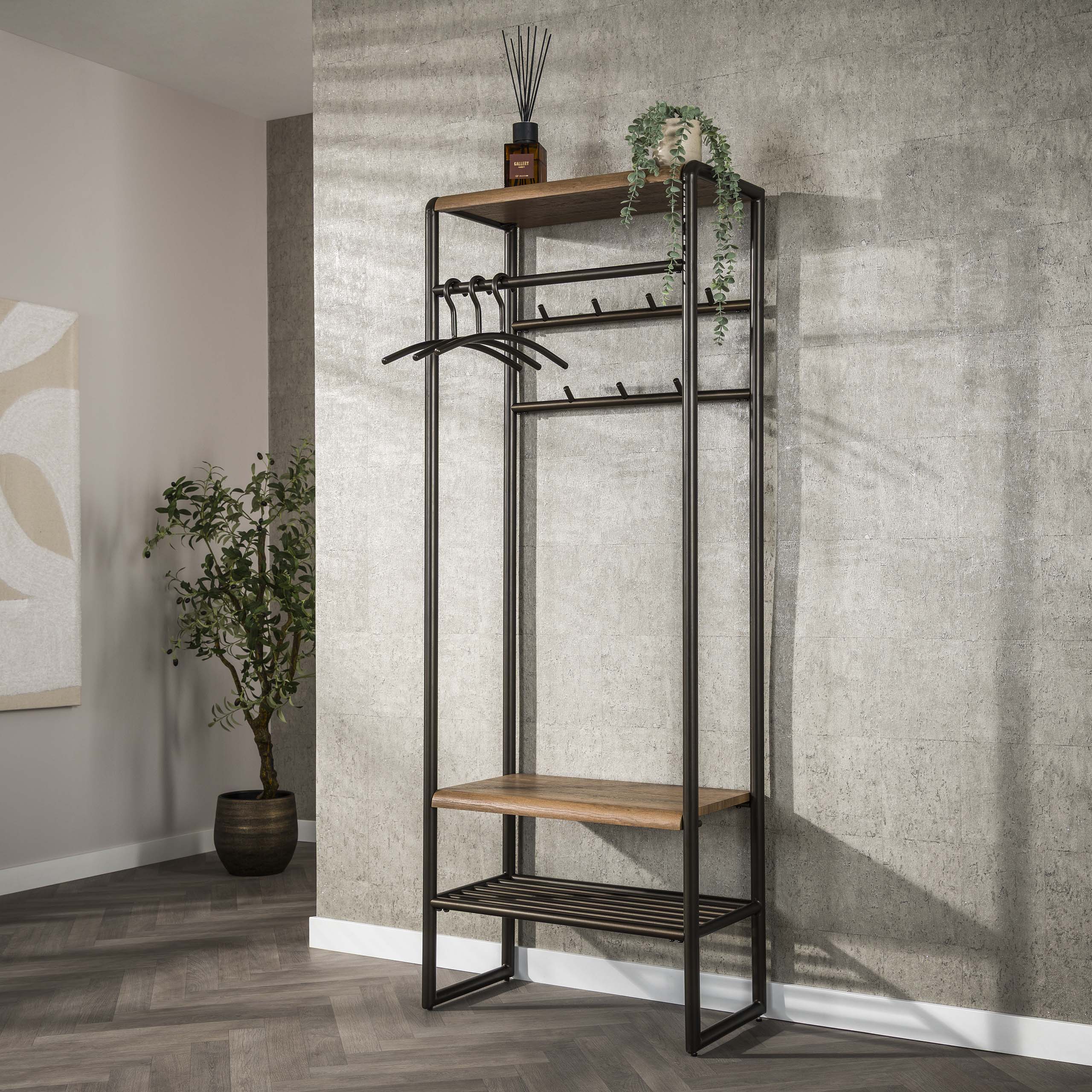 Garderobemeubel Luno 70cm / Drift brown - Zijlstra