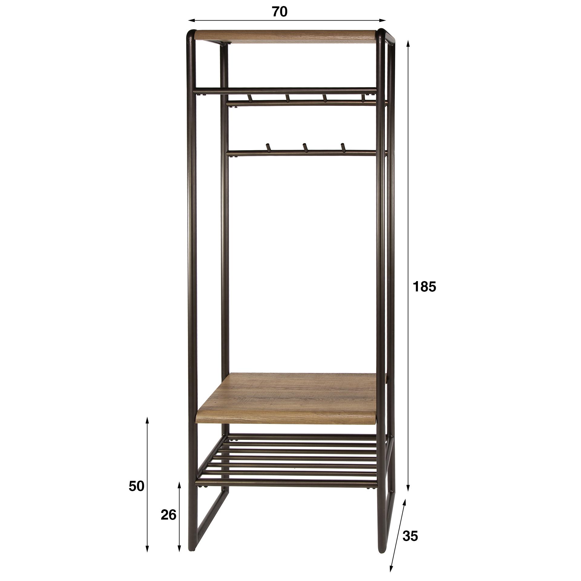 Mueble recibidor Luno 70 cm / Drift brown - Zijlstra