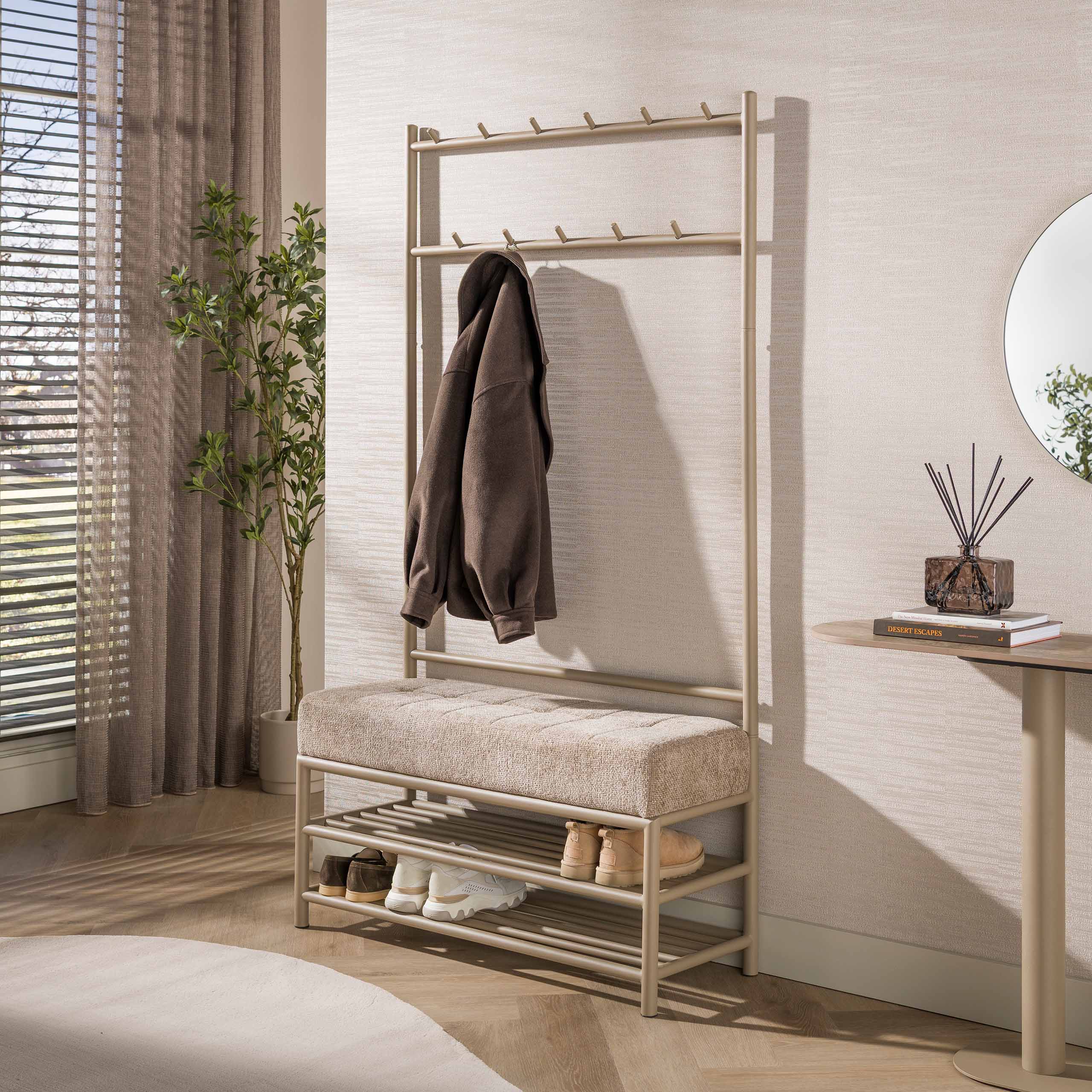 Wardrobe bench Luno 100cm / Beige - Zijlstra