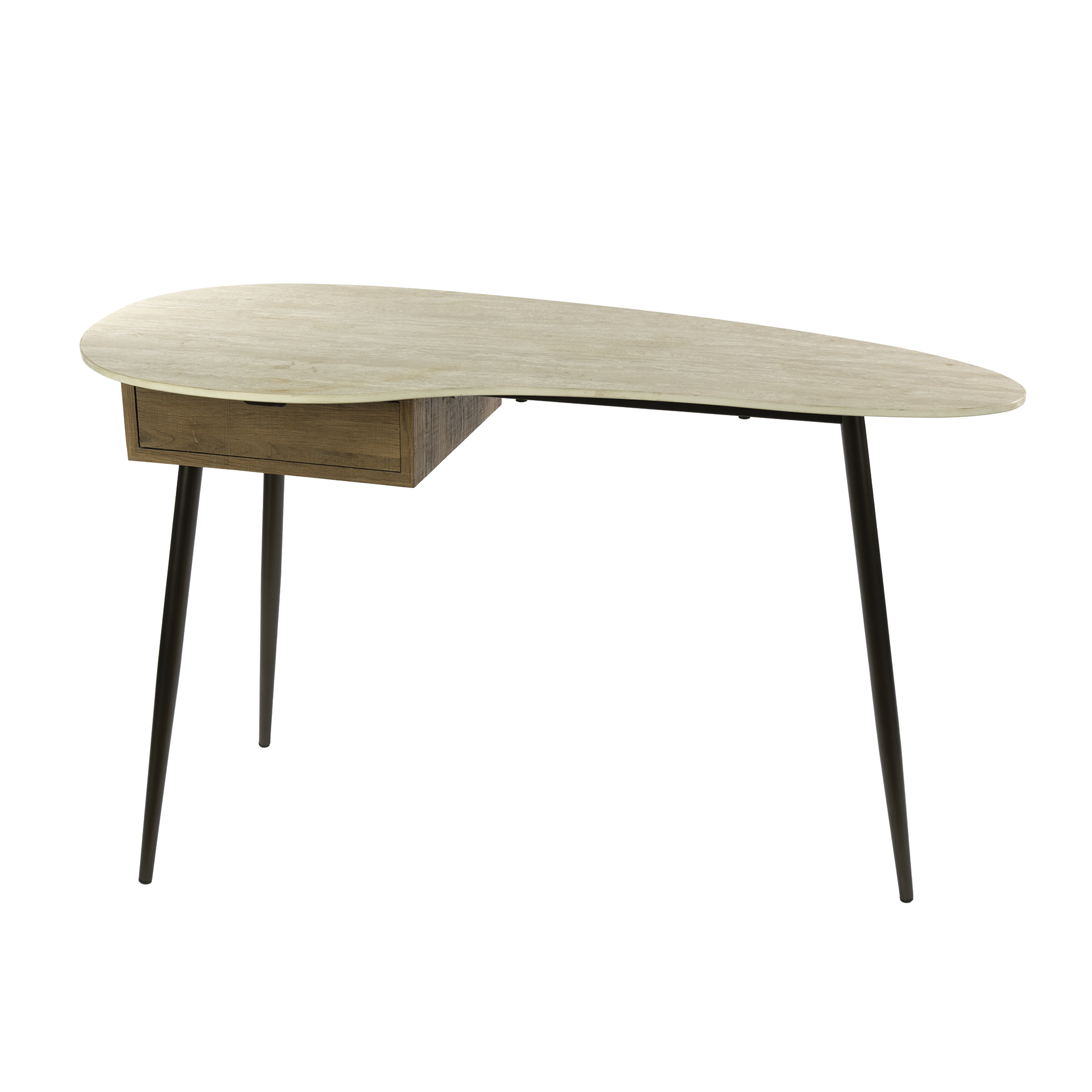 Kaptafel Travino 1 lade / Keramiek travertin - Zijlstra