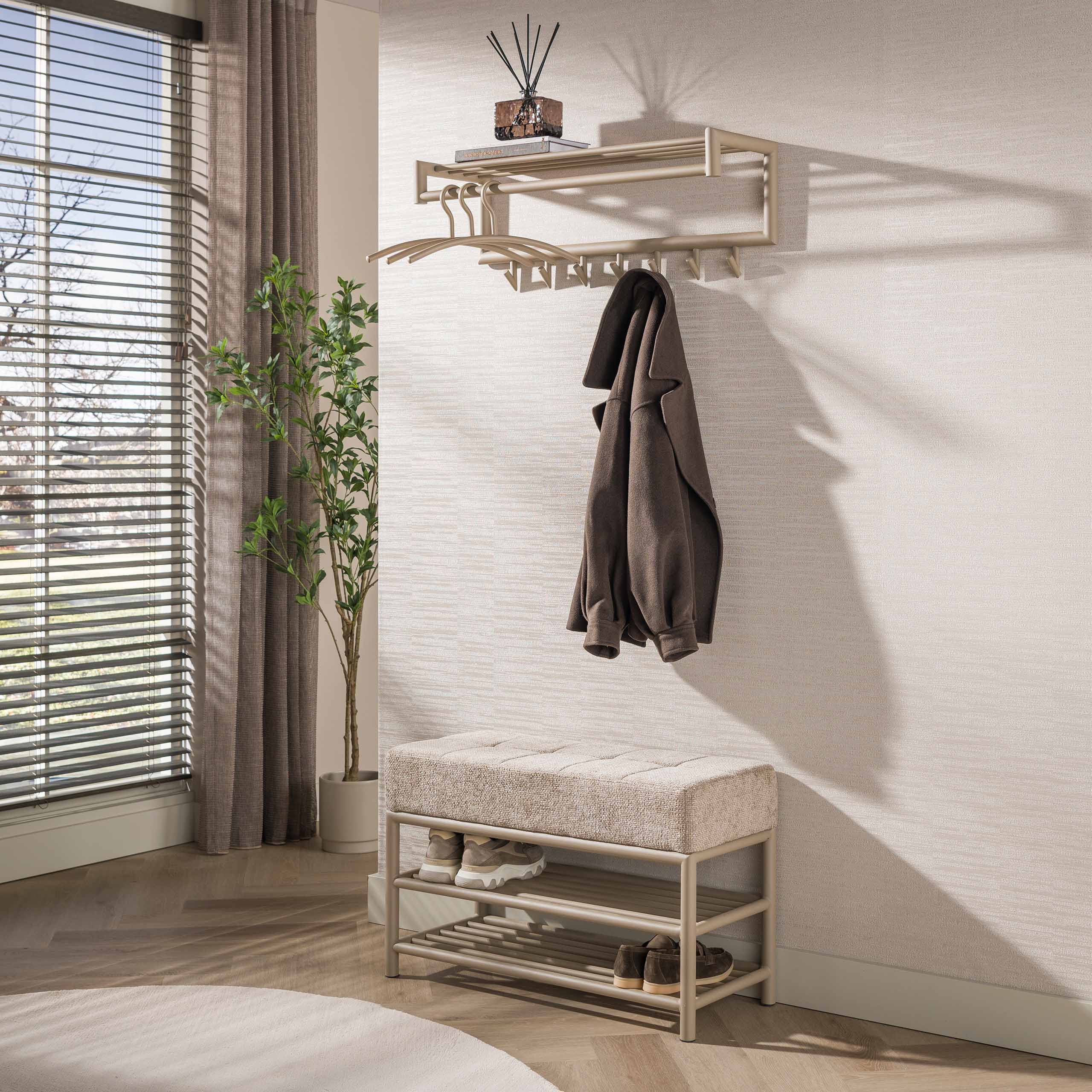 Shoe Bench Terra 85cm / Beige - Zijlstra
