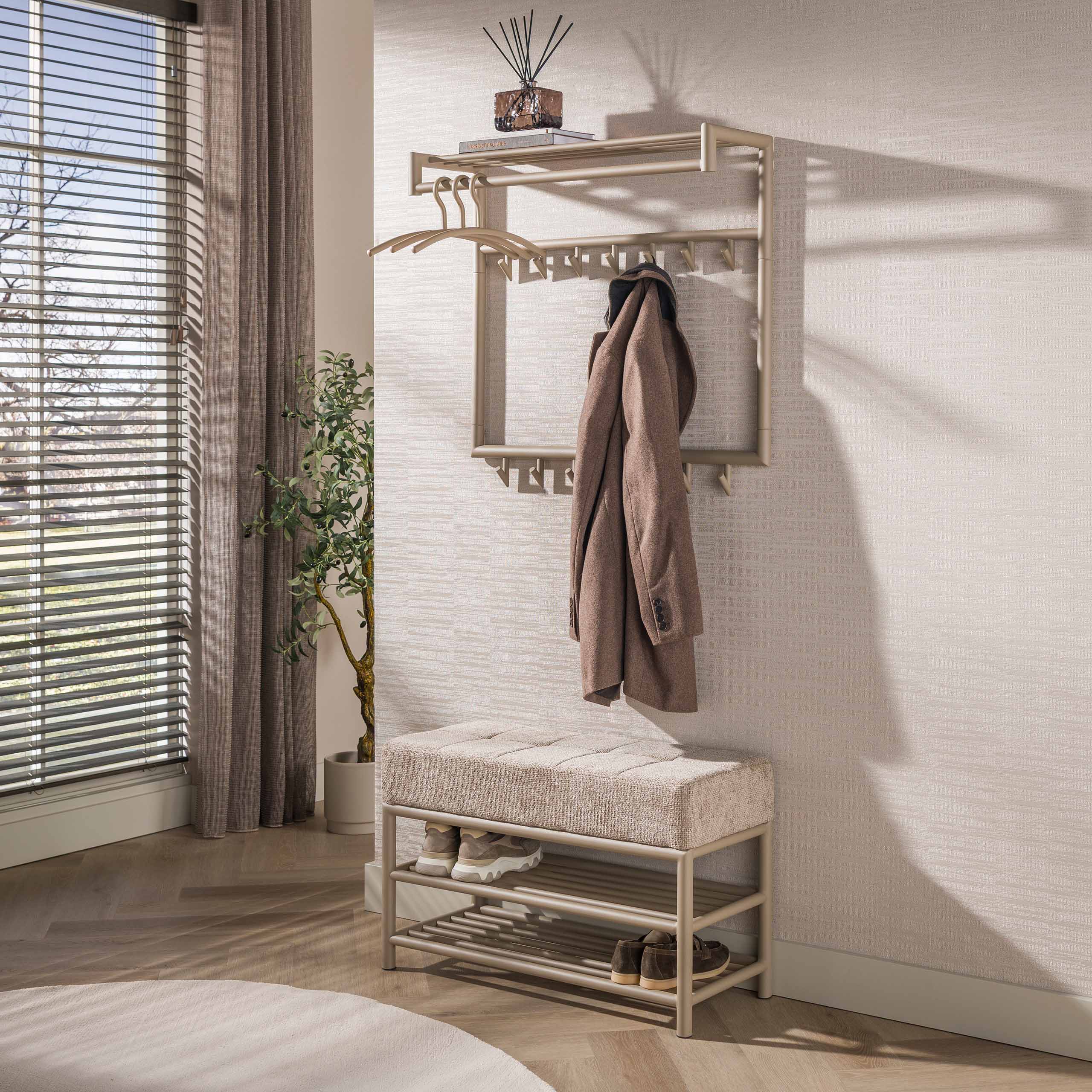 Shoe Bench Terra 85cm / Beige - Zijlstra