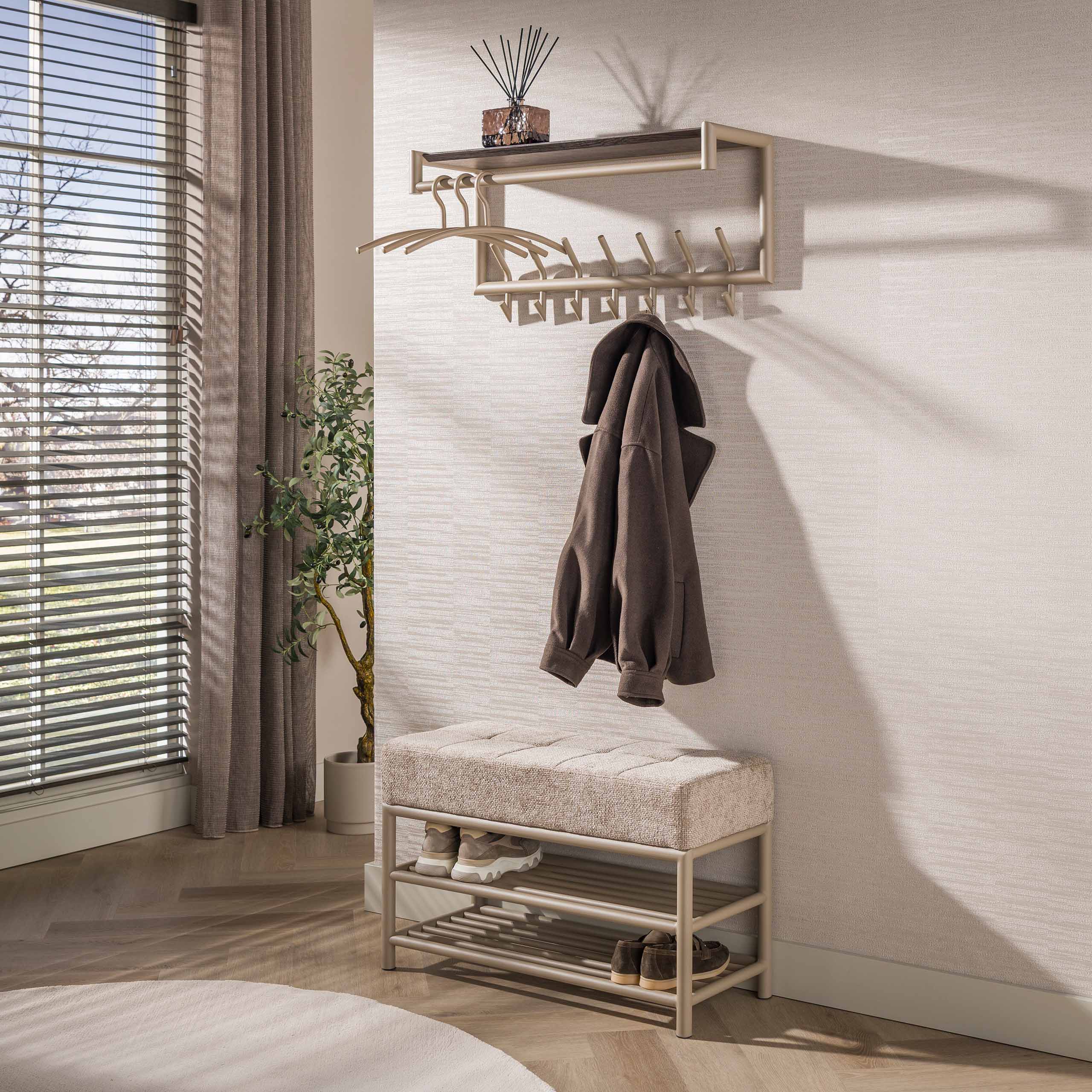 Shoe Bench Terra 85cm / Beige - Zijlstra