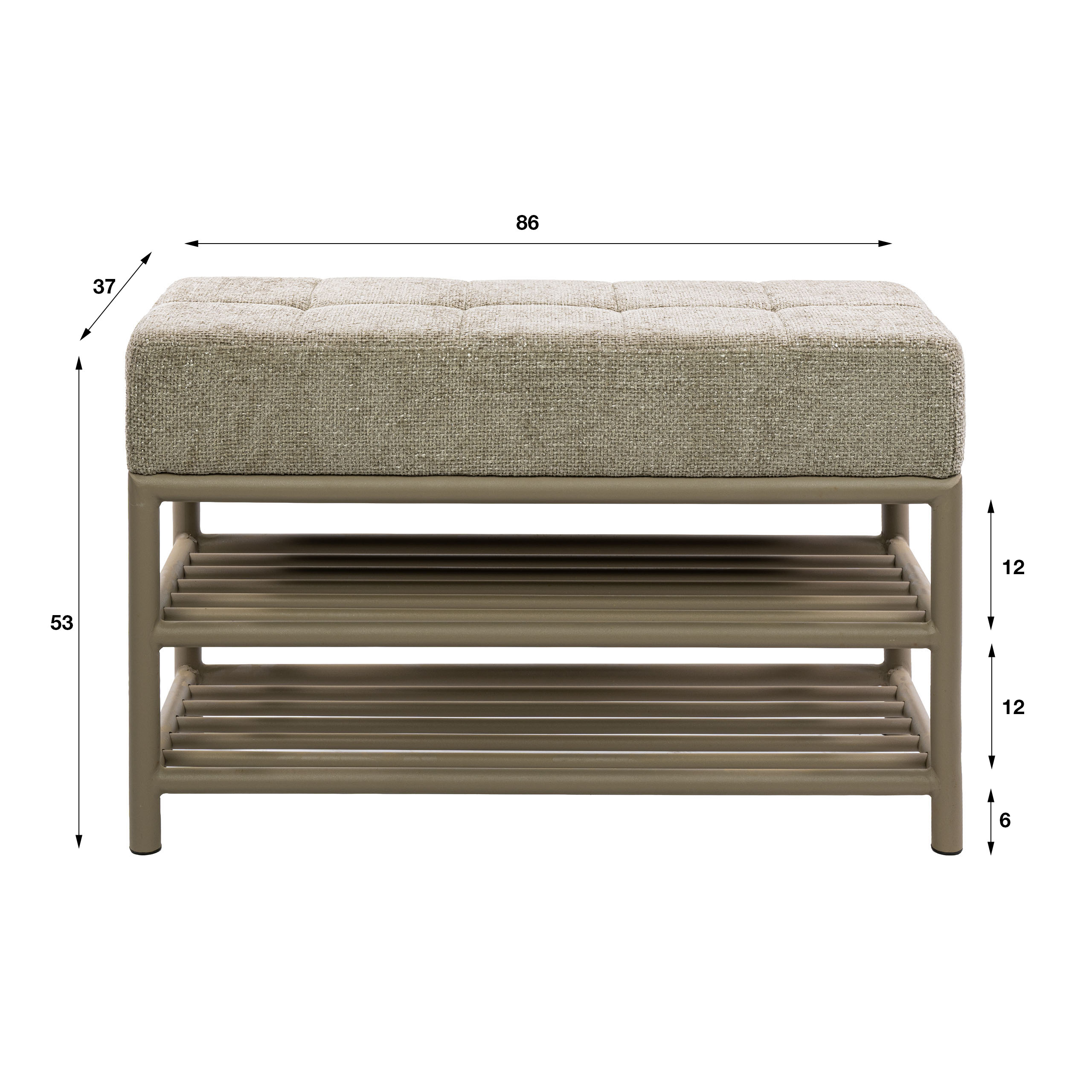 Banco zapatero Terra 85cm / Beige - Zijlstra