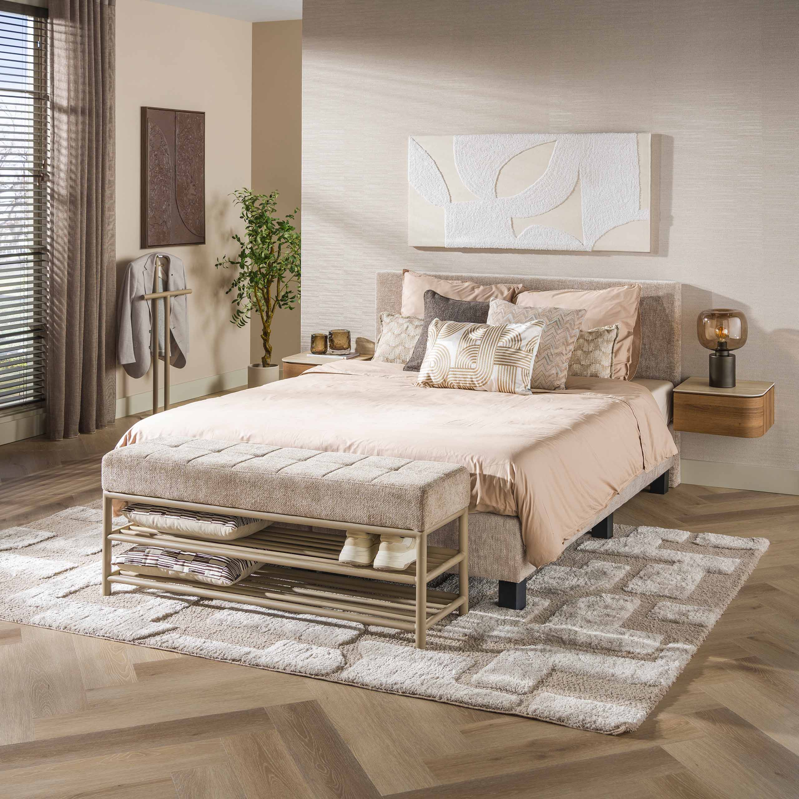 Shoe Bench Terra 125cm / Beige - Zijlstra