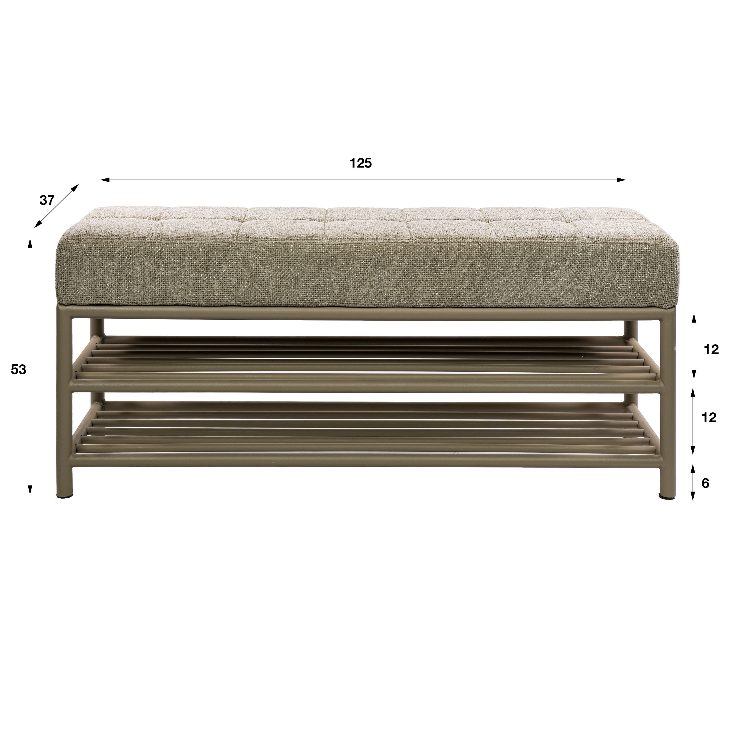 Banco zapatero Terra 125cm / Beige - Zijlstra