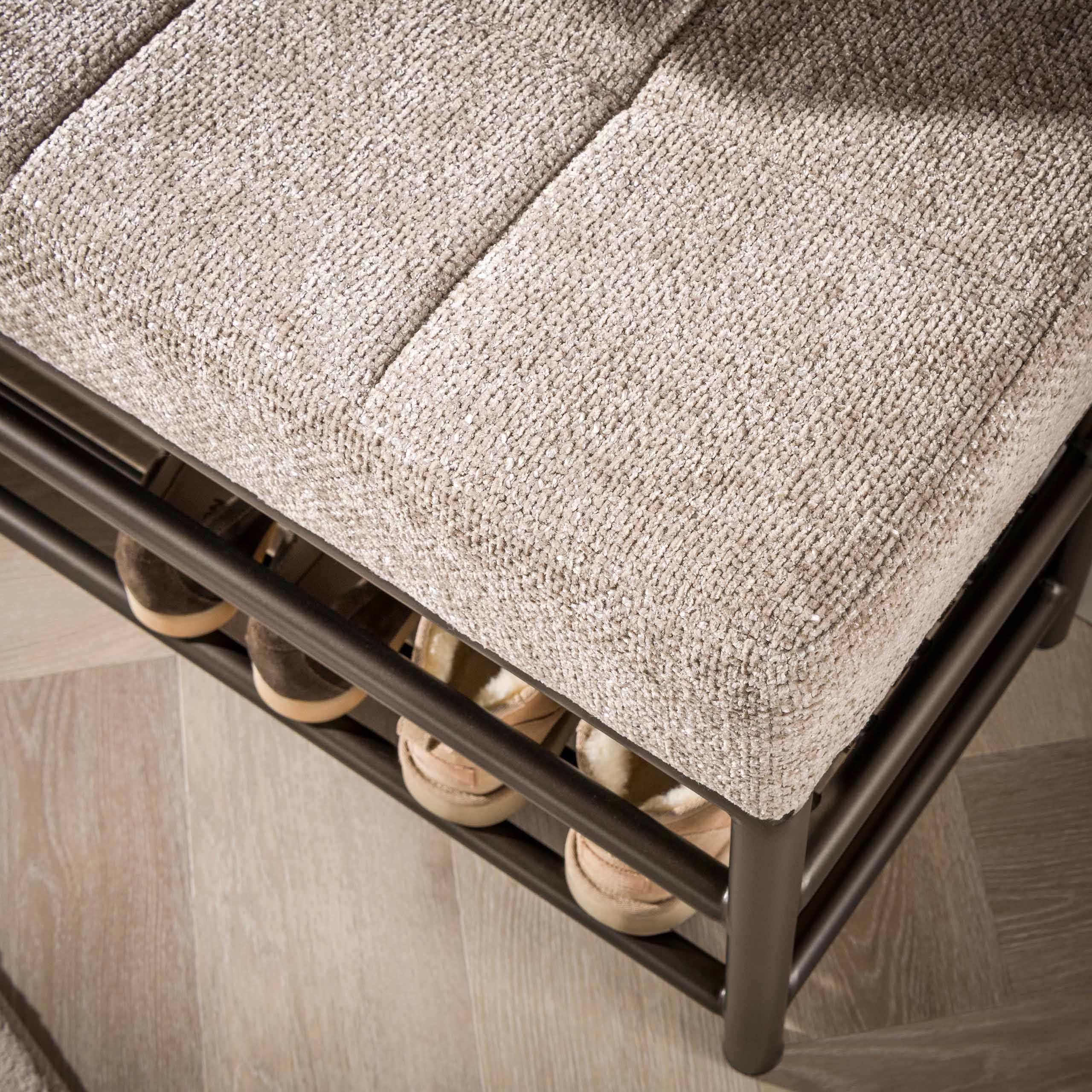 Shoe Bench Terra 125cm / Drift brown - Zijlstra