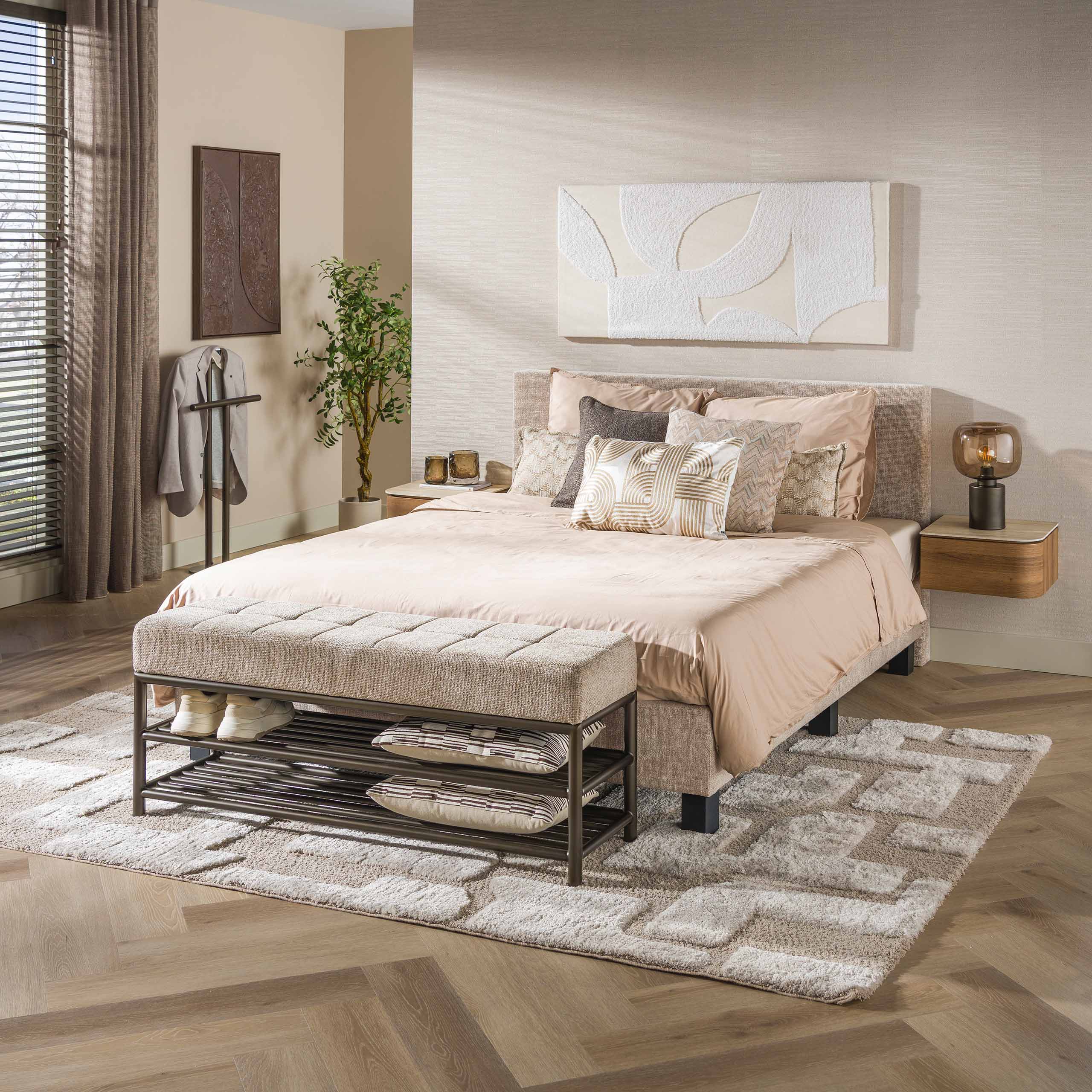 Shoe Bench Terra 125cm / Drift brown - Zijlstra
