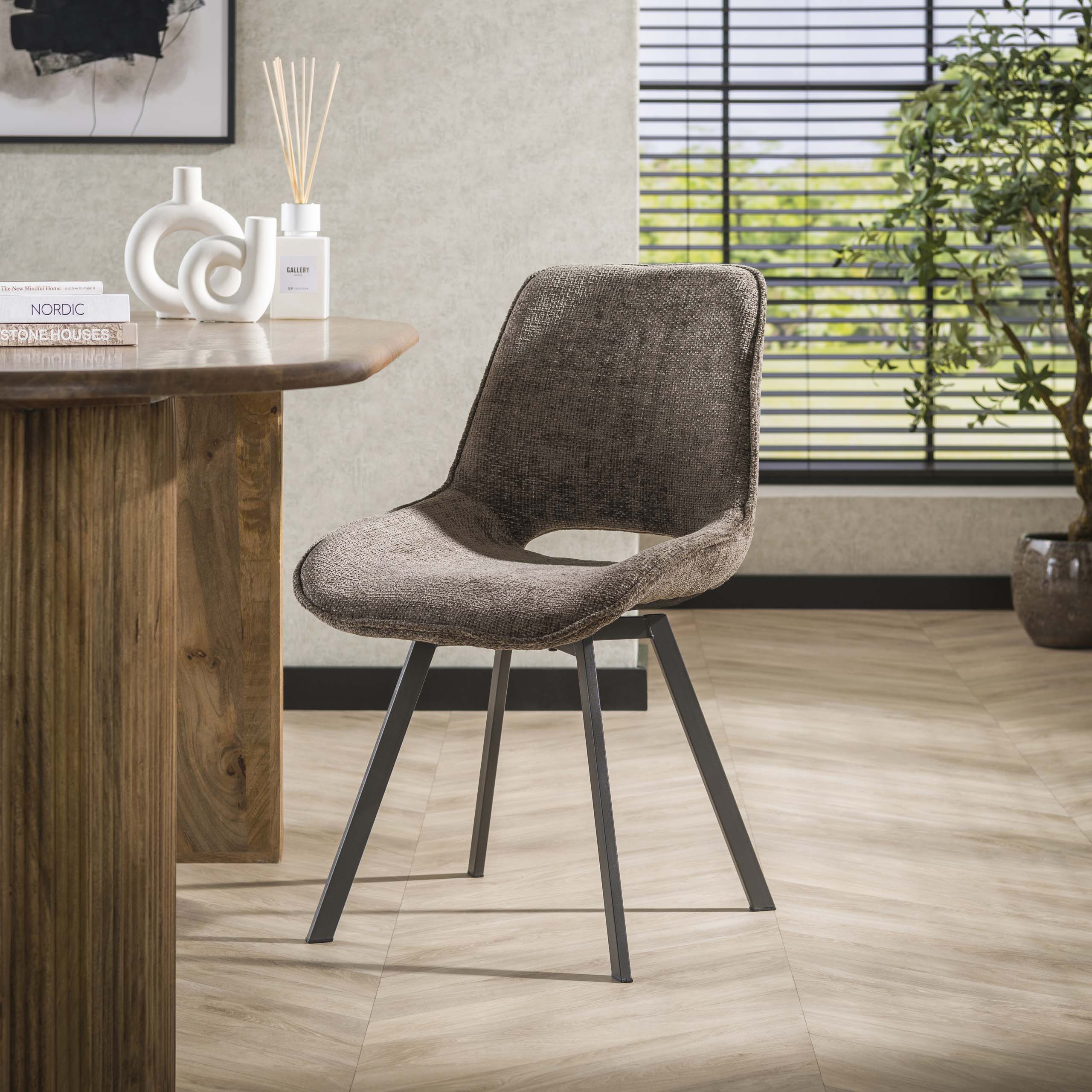 Stoel Swivel draaibaar verpakt per 4 / Hoven taupe - Zijlstra