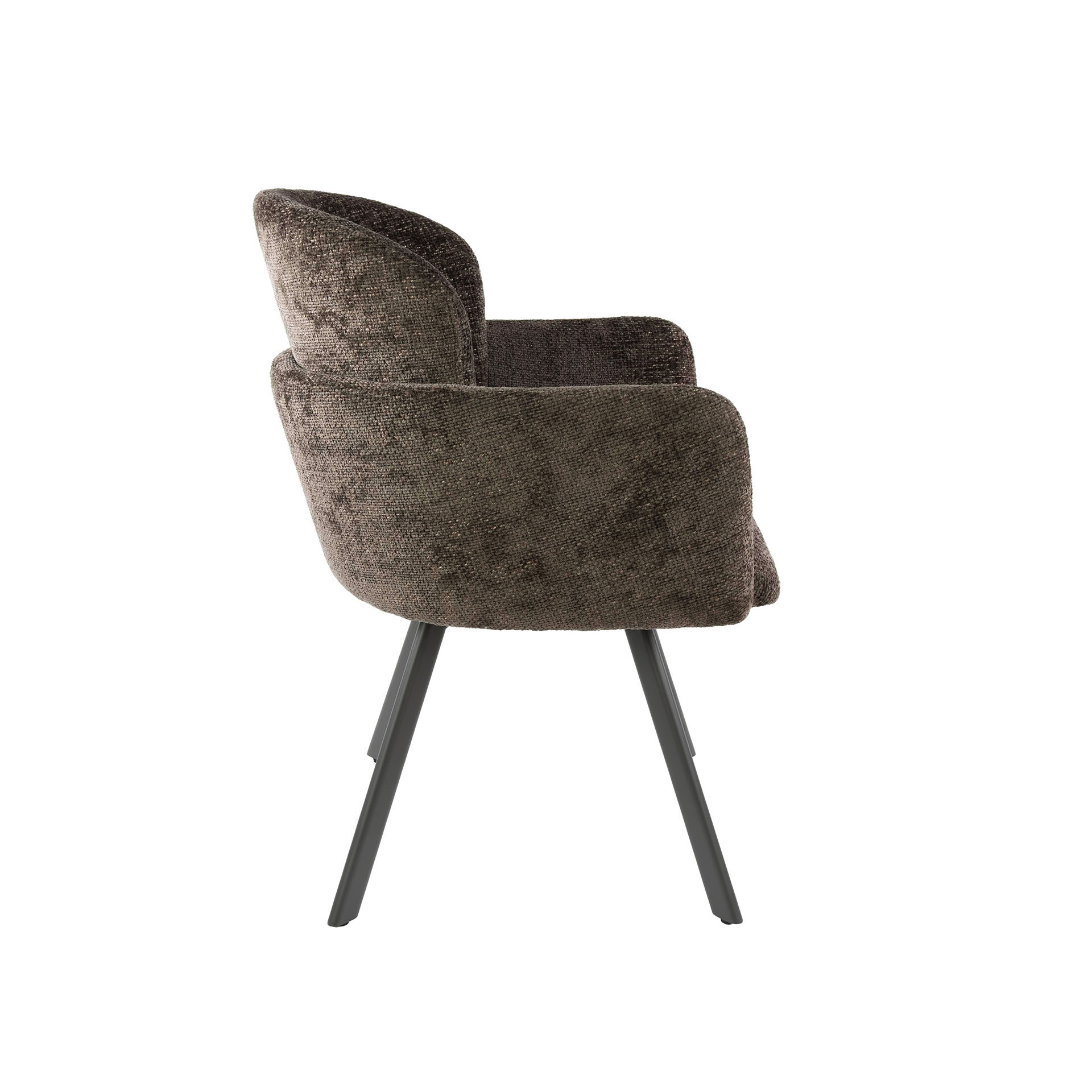 Drehbarer Armlehnstuhl Embrace in Hoven Taupe (2er-Set) - Emmo Design