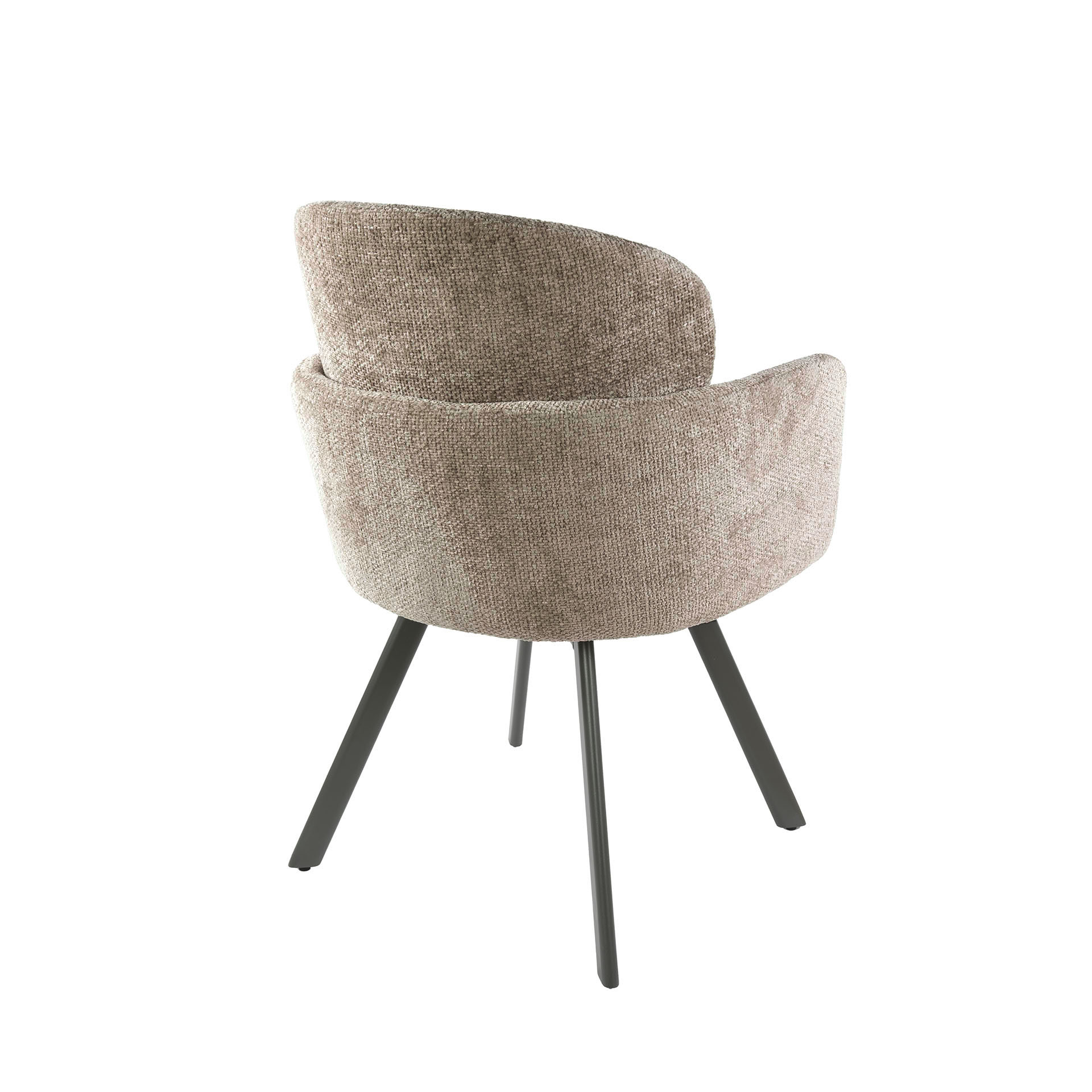 Drehbarer Armlehnstuhl Embrace in Hoven Sand (2er-Set) - Emmo Design