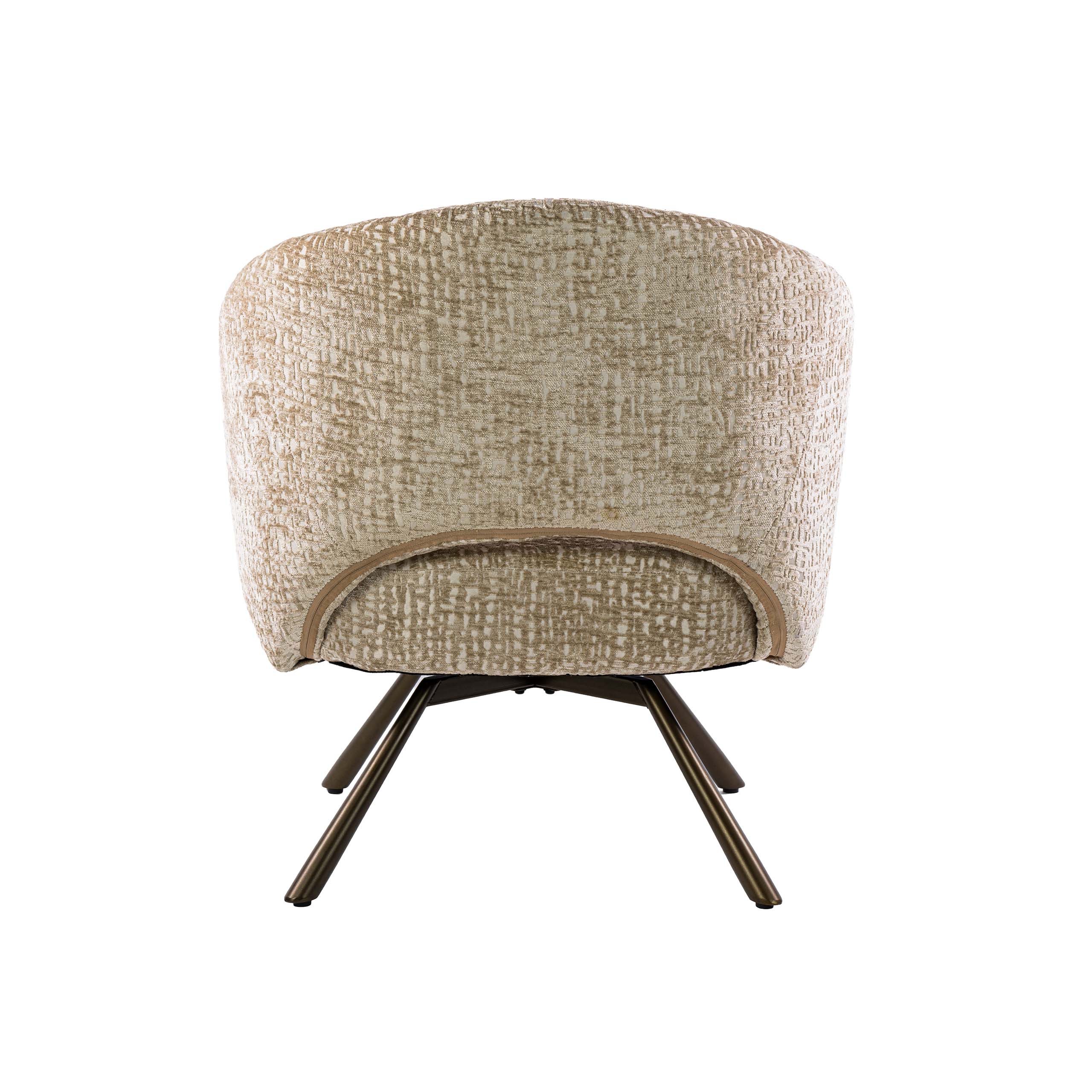 Sessel Salon Cross draaibaar in Monti Sand-Braun - Emmo Design