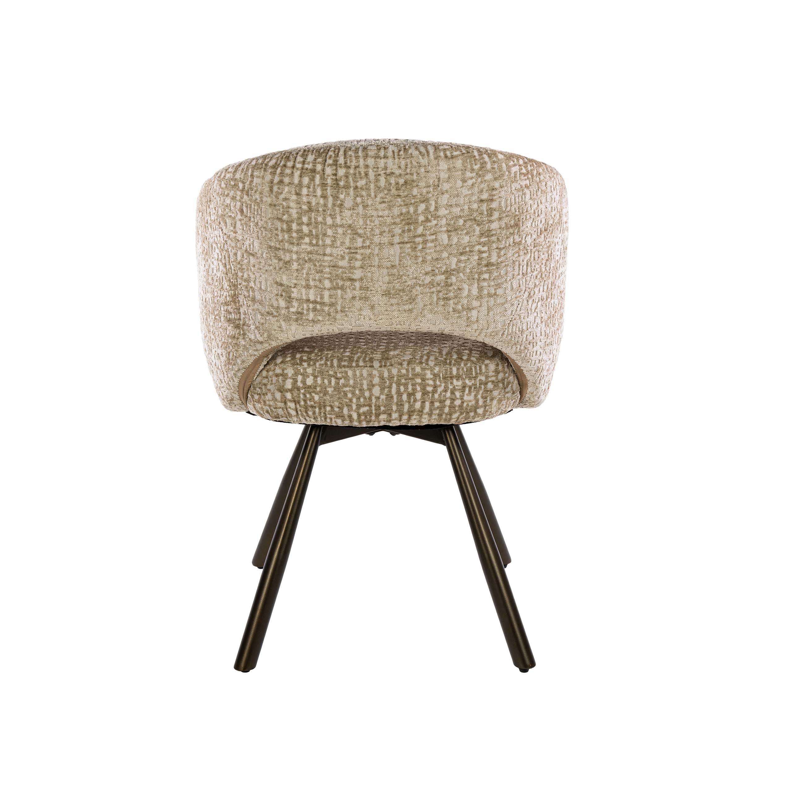 Drehbarer Armlehnstuhl Salon Cross in Monti Sand-Braun (2er-Set) - Emmo Design