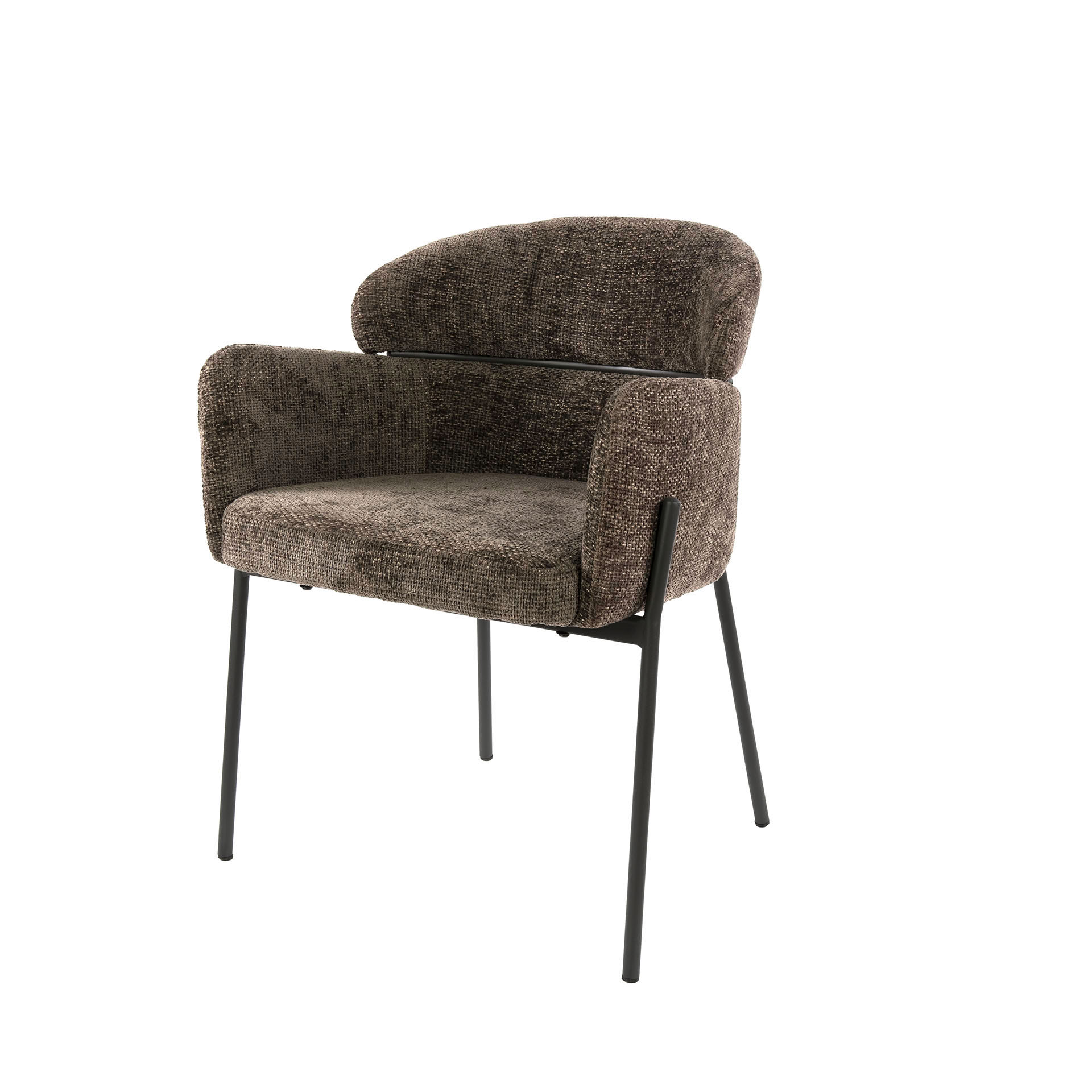 Armlehnstuhl Curva in Hoven Taupe (2er-Set) - Emmo Design