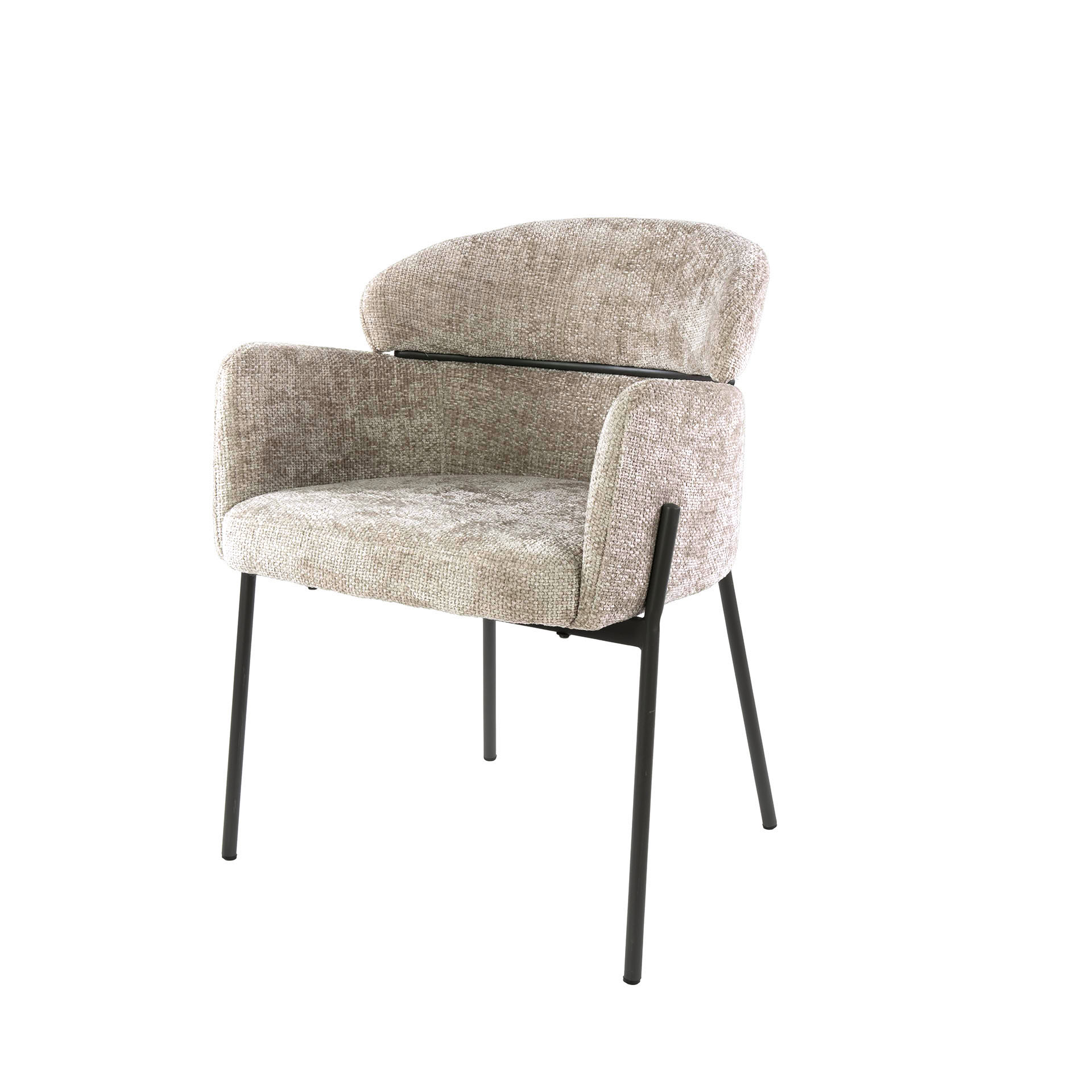 Armlehnstuhl Curva in Hoven Sand (2er-Set) - Emmo Design