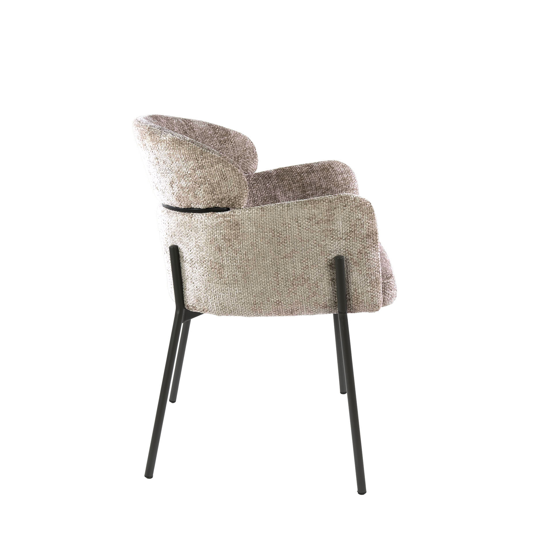 Armlehnstuhl Curva in Hoven Sand (2er-Set) - Emmo Design
