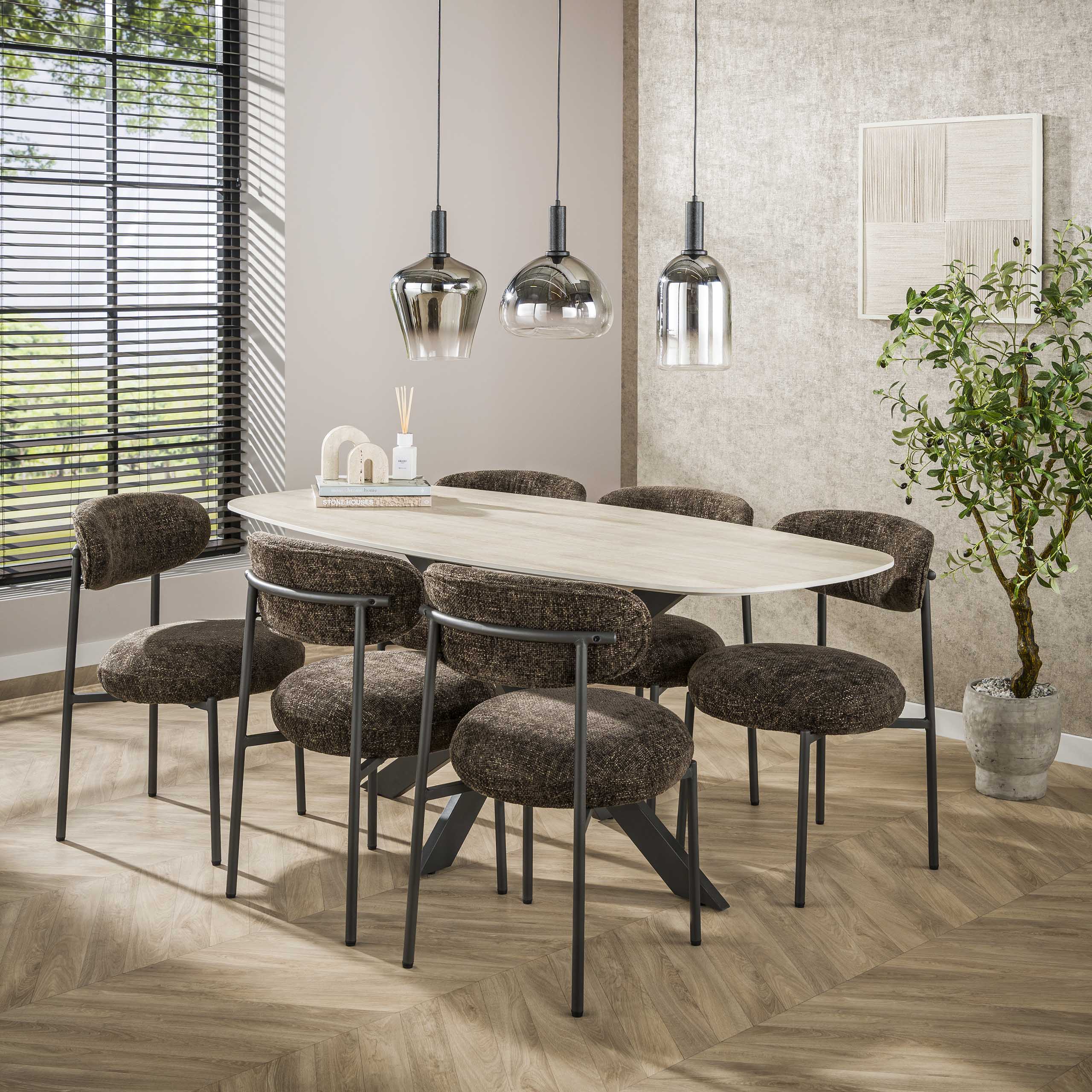 Stuhl Round in Cargo Braun (2er-Set) - Emmo Design