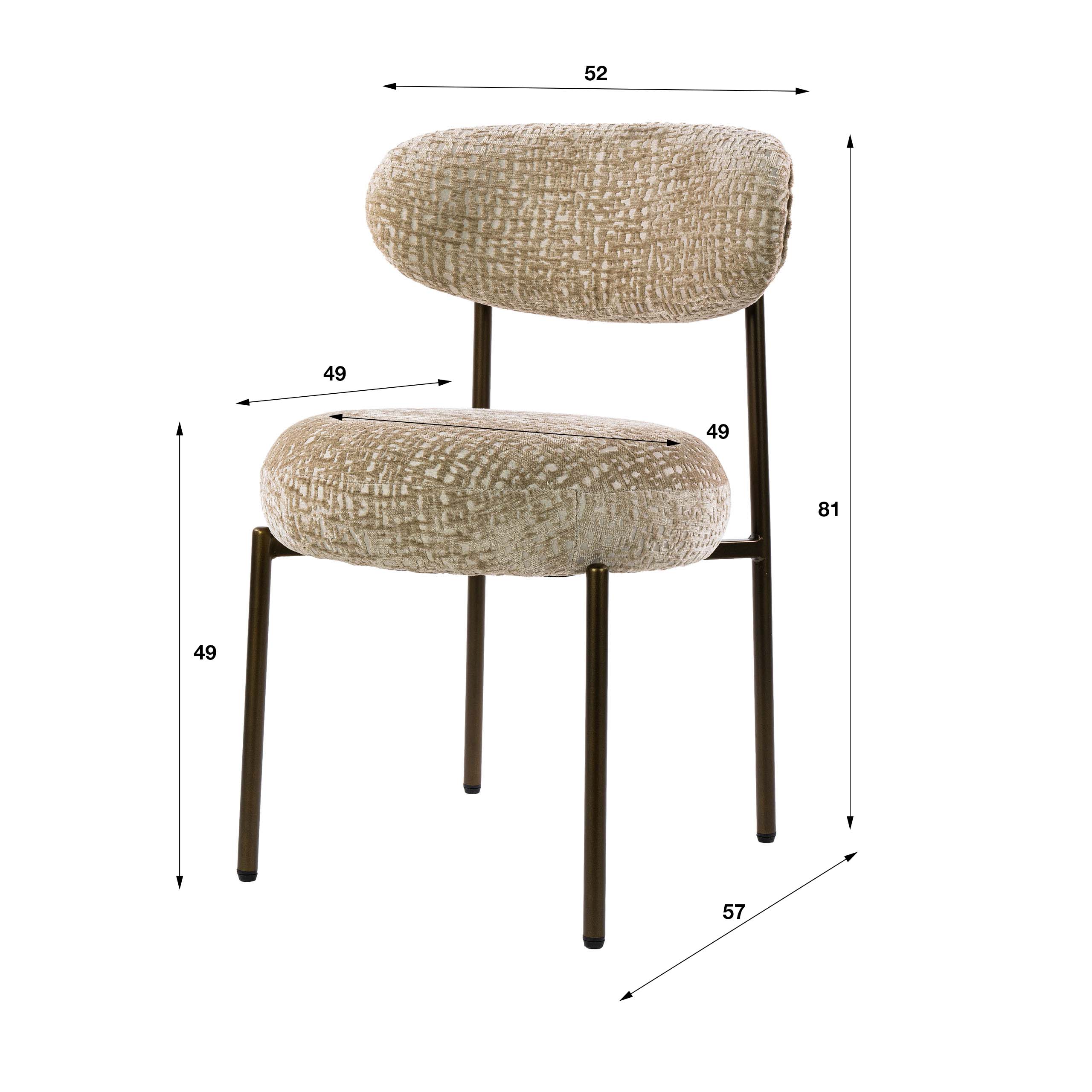 Silla Round pack de 2 / Monti arena-marrón - Zijlstra