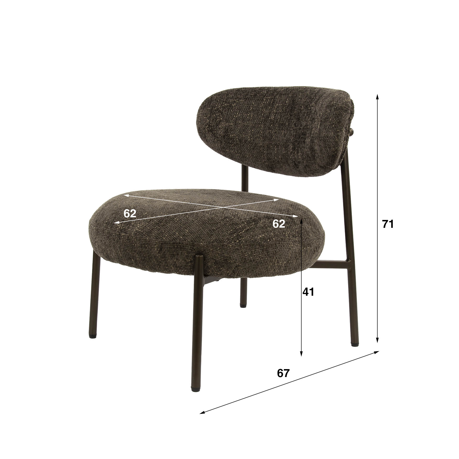 Sillón Round / Cargo marrón - Zijlstra