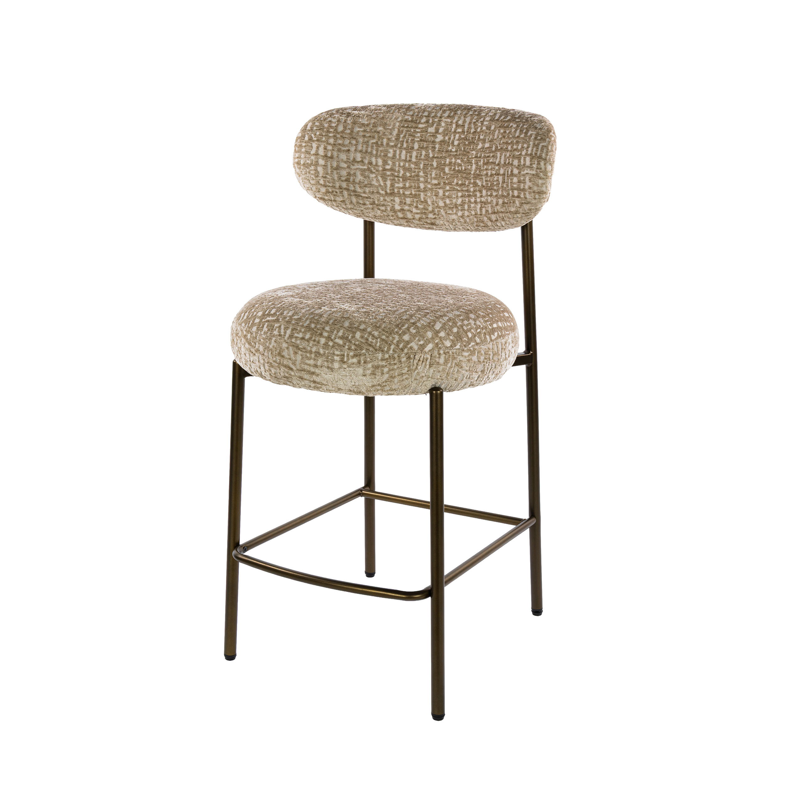 Barstuhl Round (2er-Set) in Monti Sand-Braun - Emmo Design