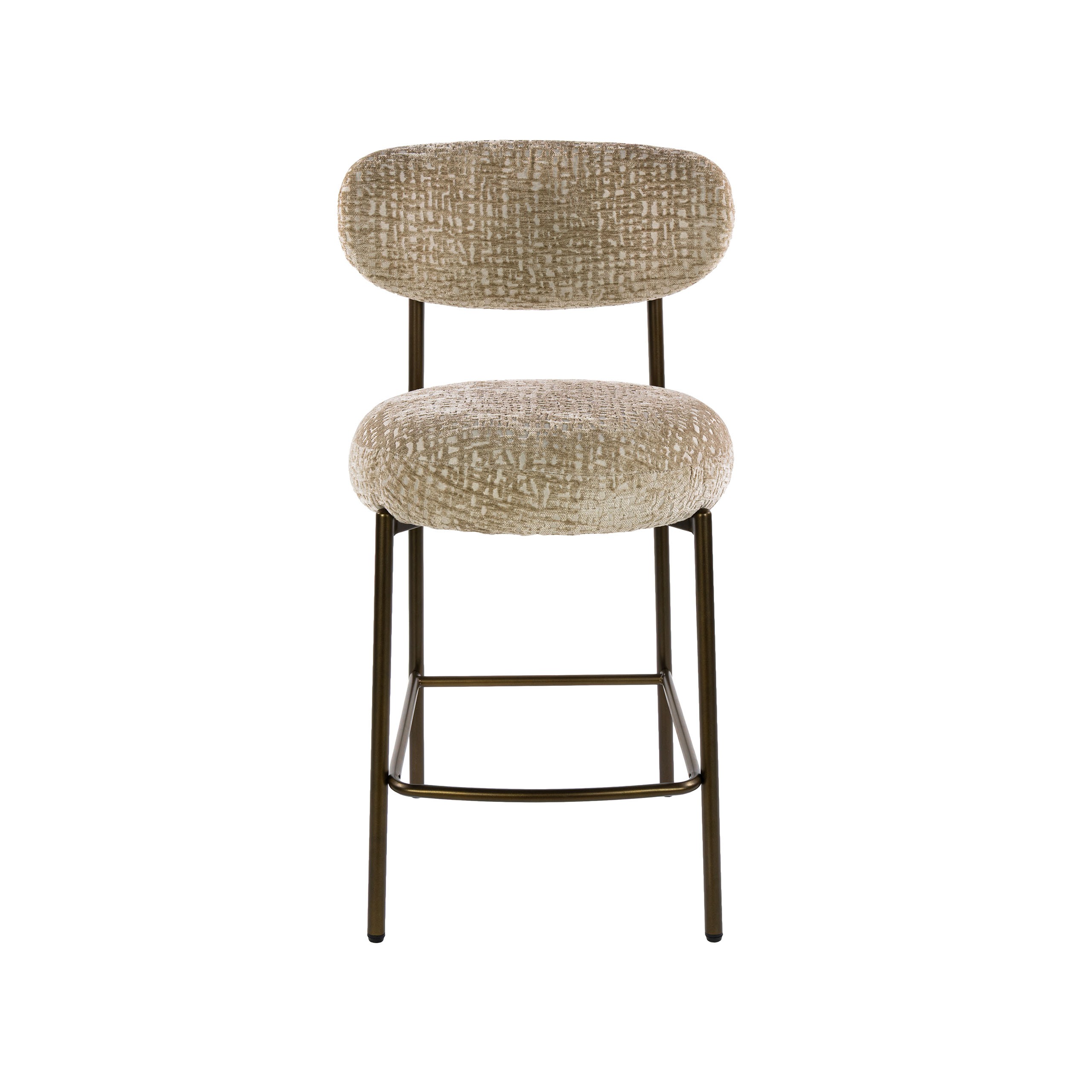 Taburete de bar Round pack de 2 / Monti arena-marrón - Zijlstra