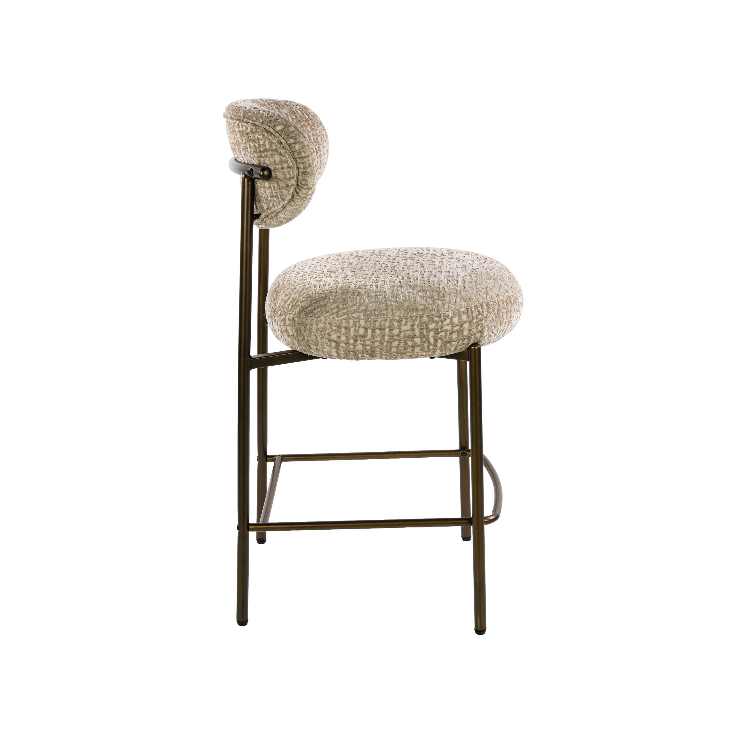 Taburete de bar Round pack de 2 / Monti arena-marrón - Zijlstra