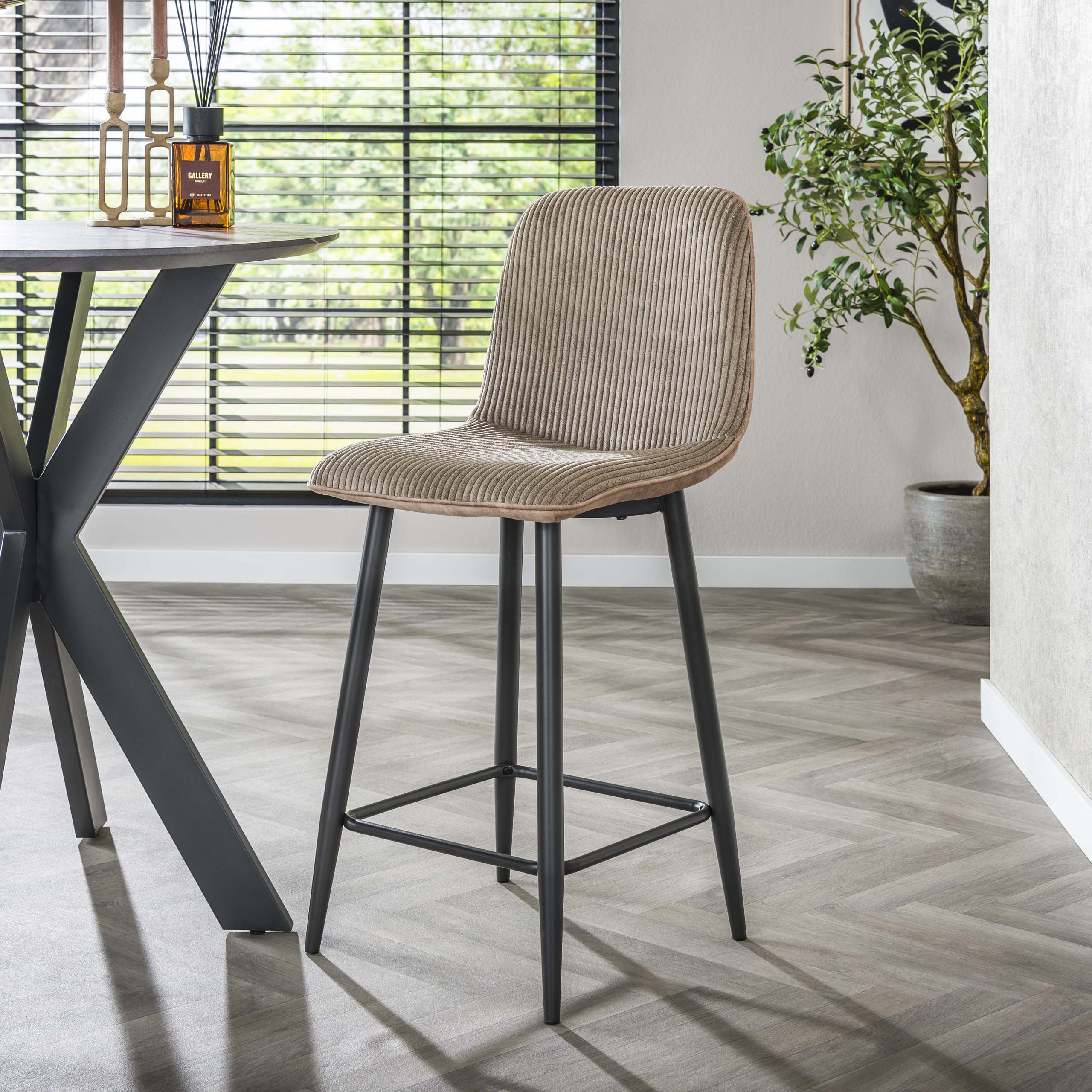Barhocker Rib 2er-Set / Rock Sand - Zijlstra