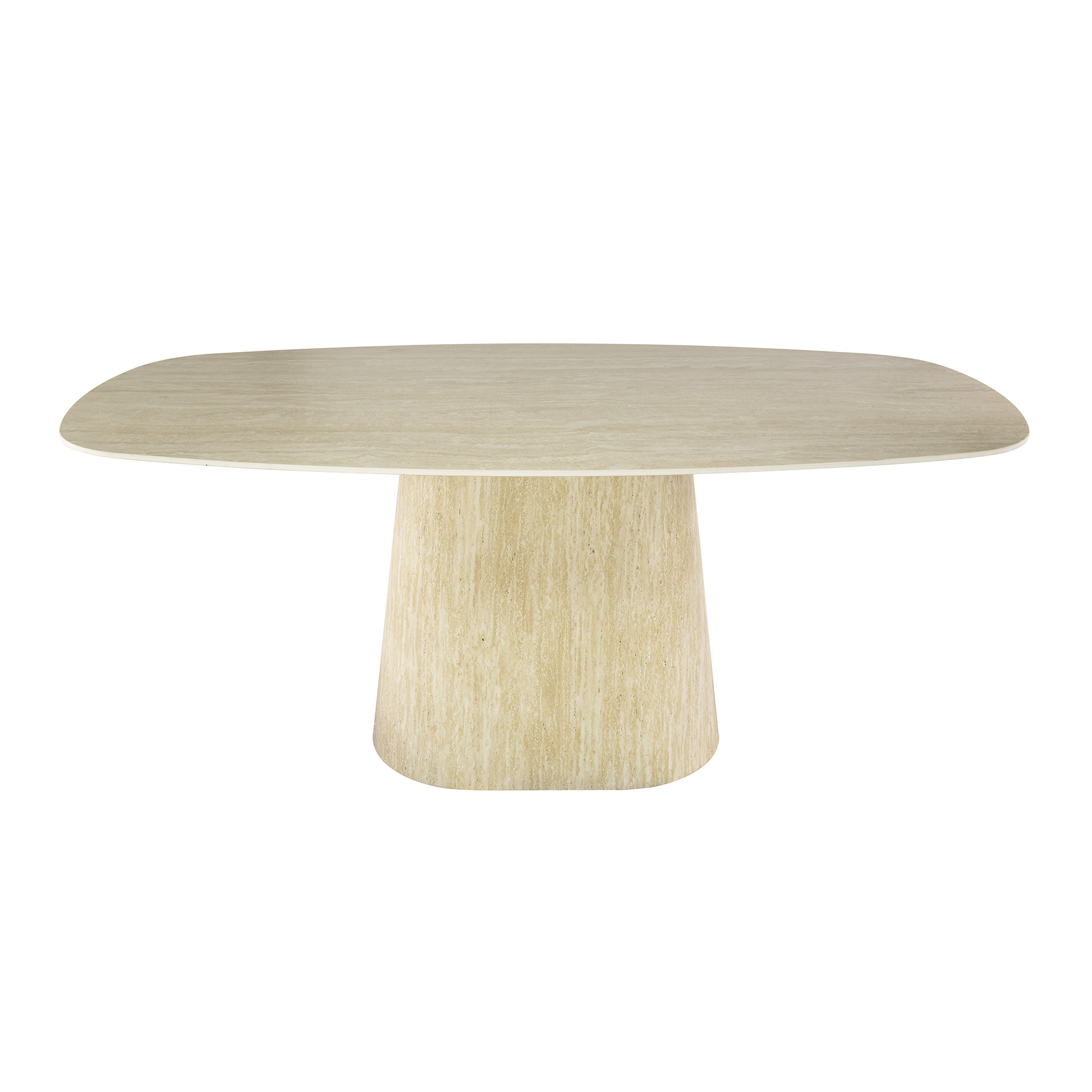 Eettafel Centro deens ovaal 180cm / 3D keramiek travertin - Zijlstra