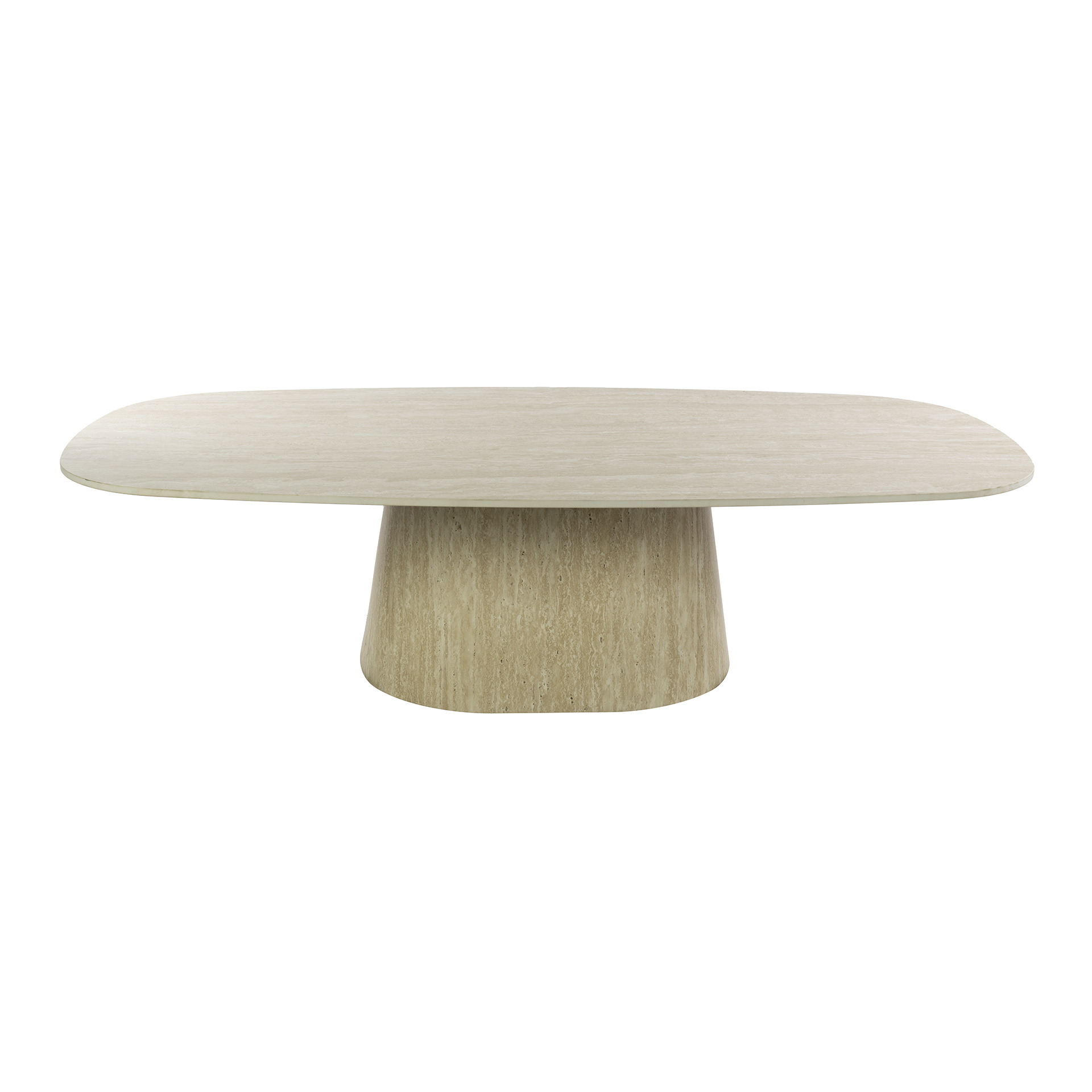Mesa de centro Centro 135cm / cerámica 3D travertino - Zijlstra