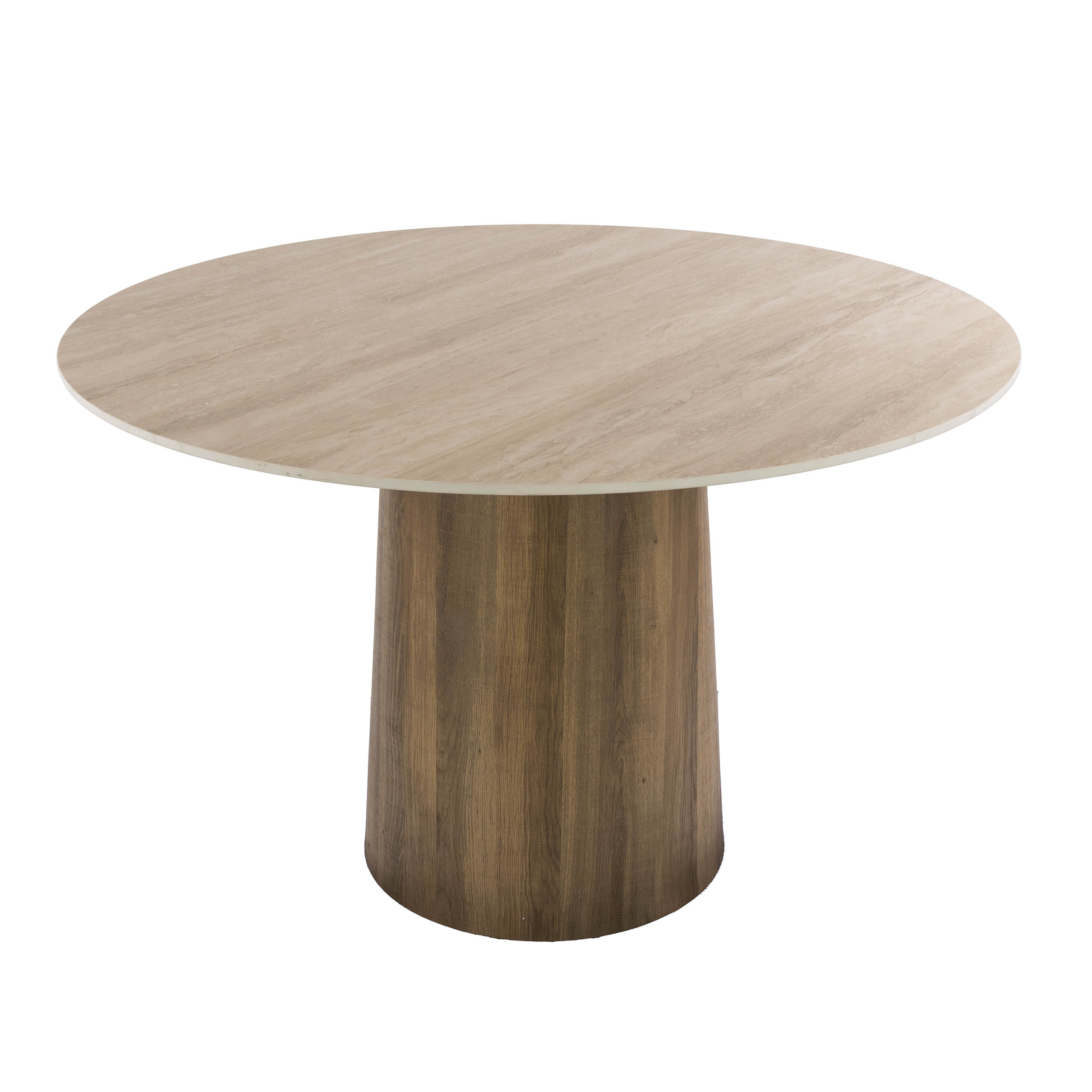 Mesa de comedor Romano Centro redonda Ø120cm / cerámica 3D travertino - Zijlstra