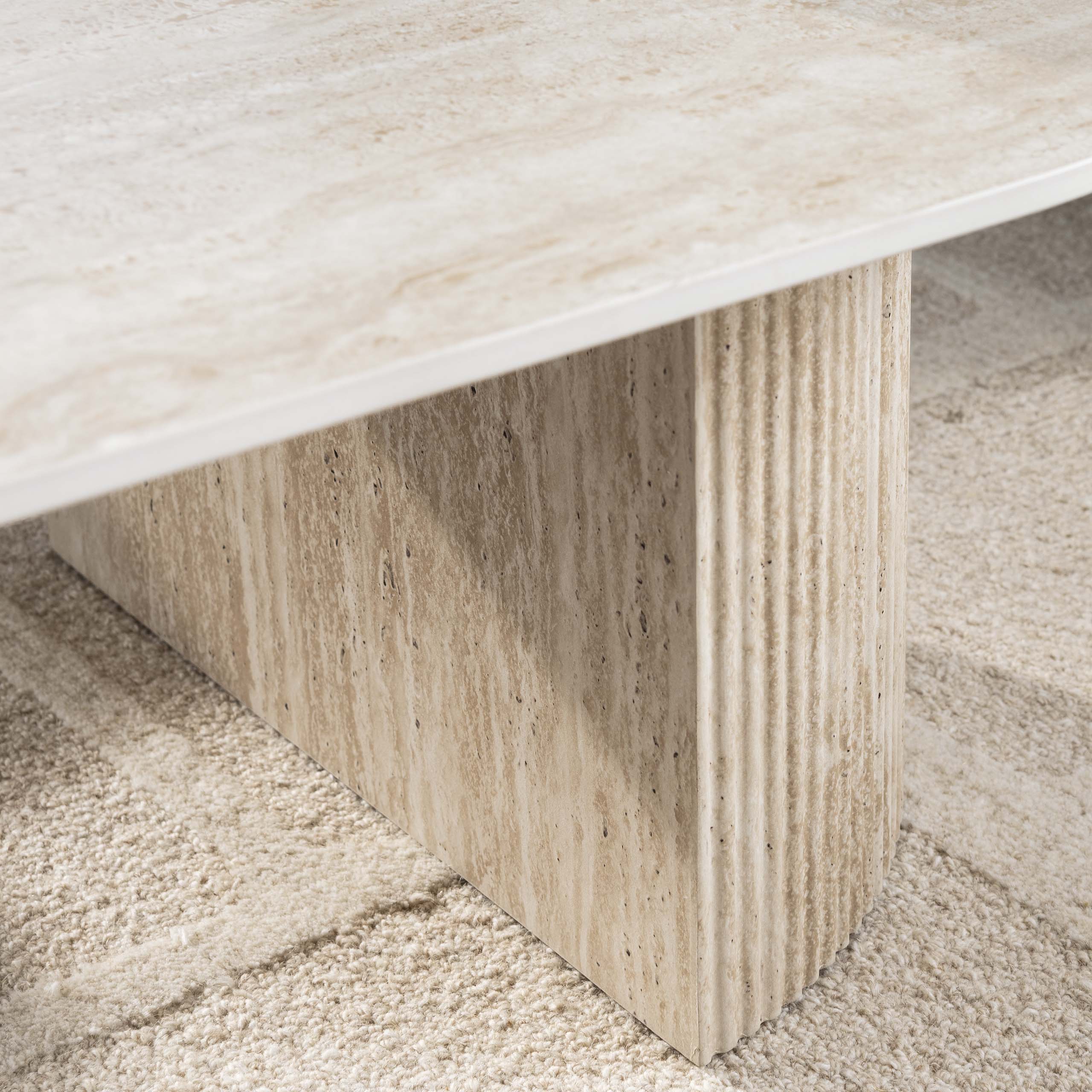 Salontafel Romano Arch 135cm / 3D keramiek travertin - Zijlstra