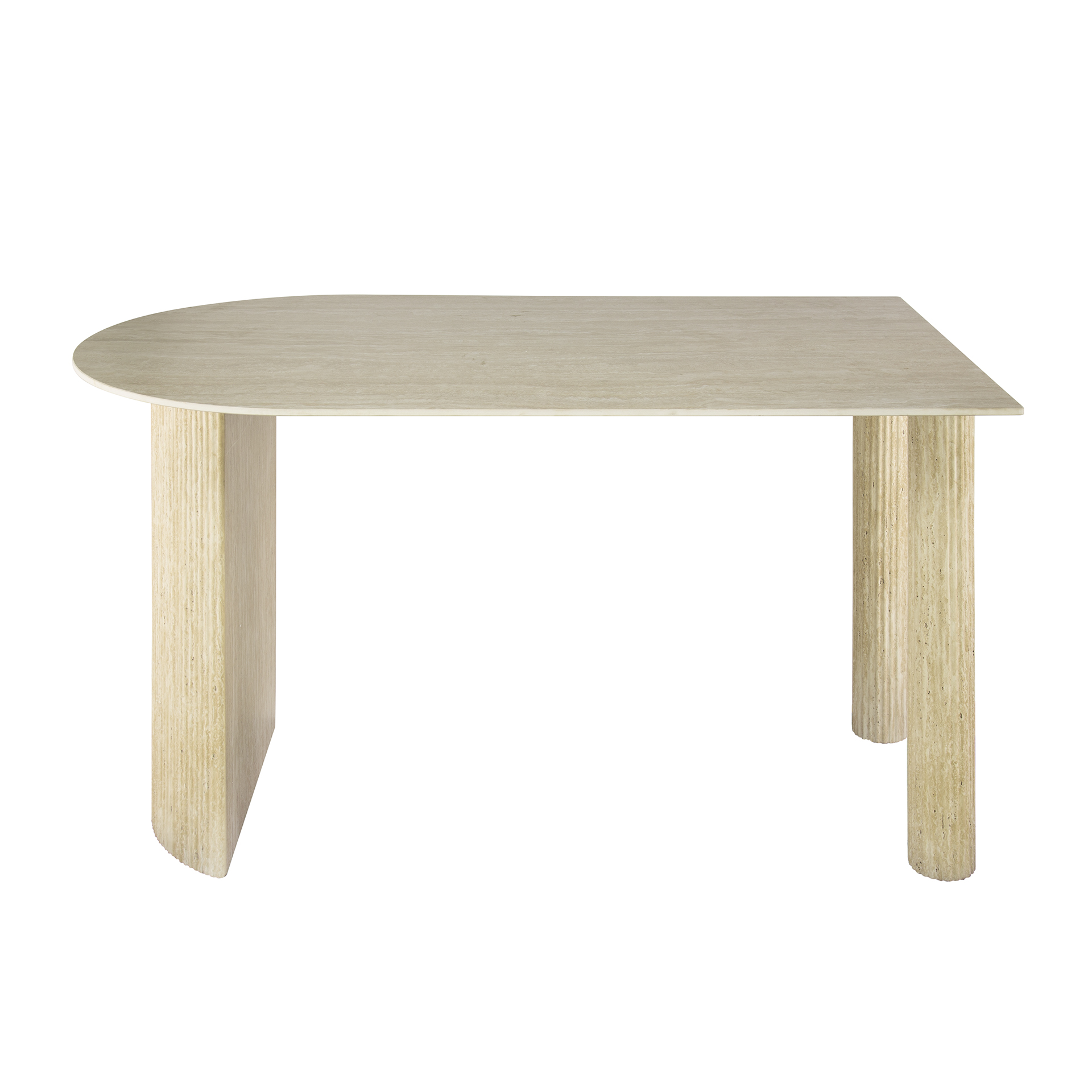 Eettafel Romano Arch 1-side 140cm / 3D keramiek travertin - Zijlstra