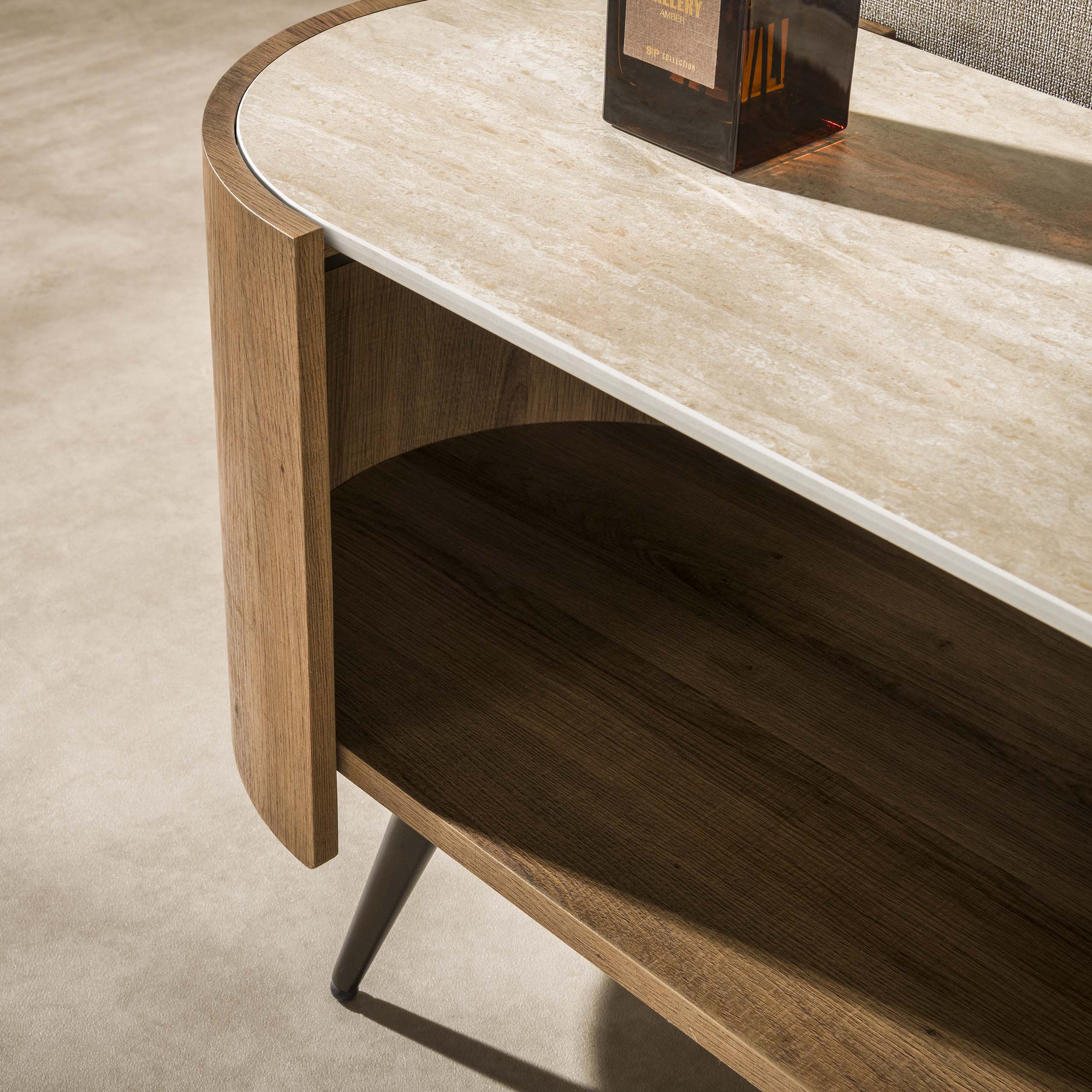TV-meubel Arcus 180cm / Keramiek travertin - Zijlstra