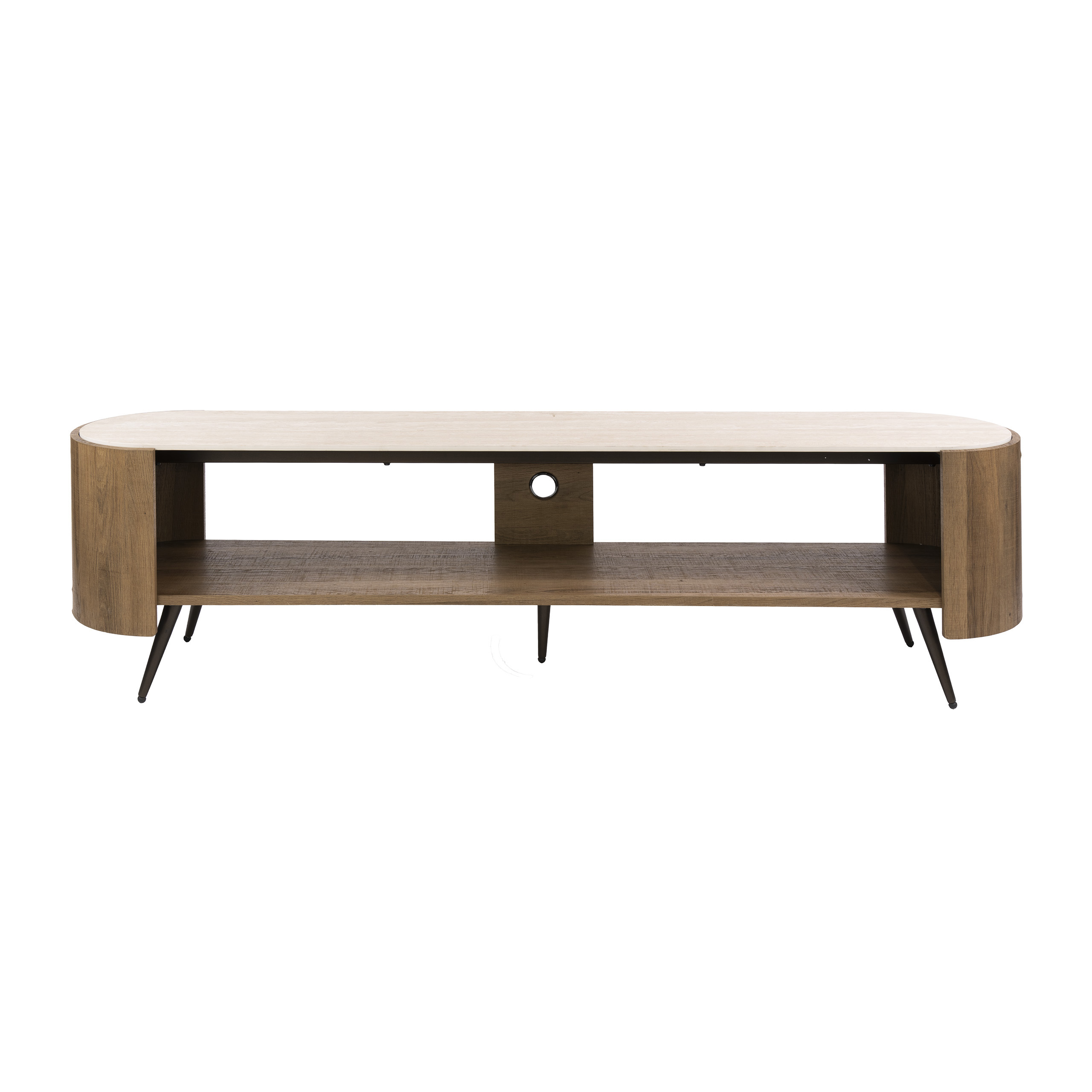 TV-meubel Arcus 180cm / Keramiek travertin - Zijlstra
