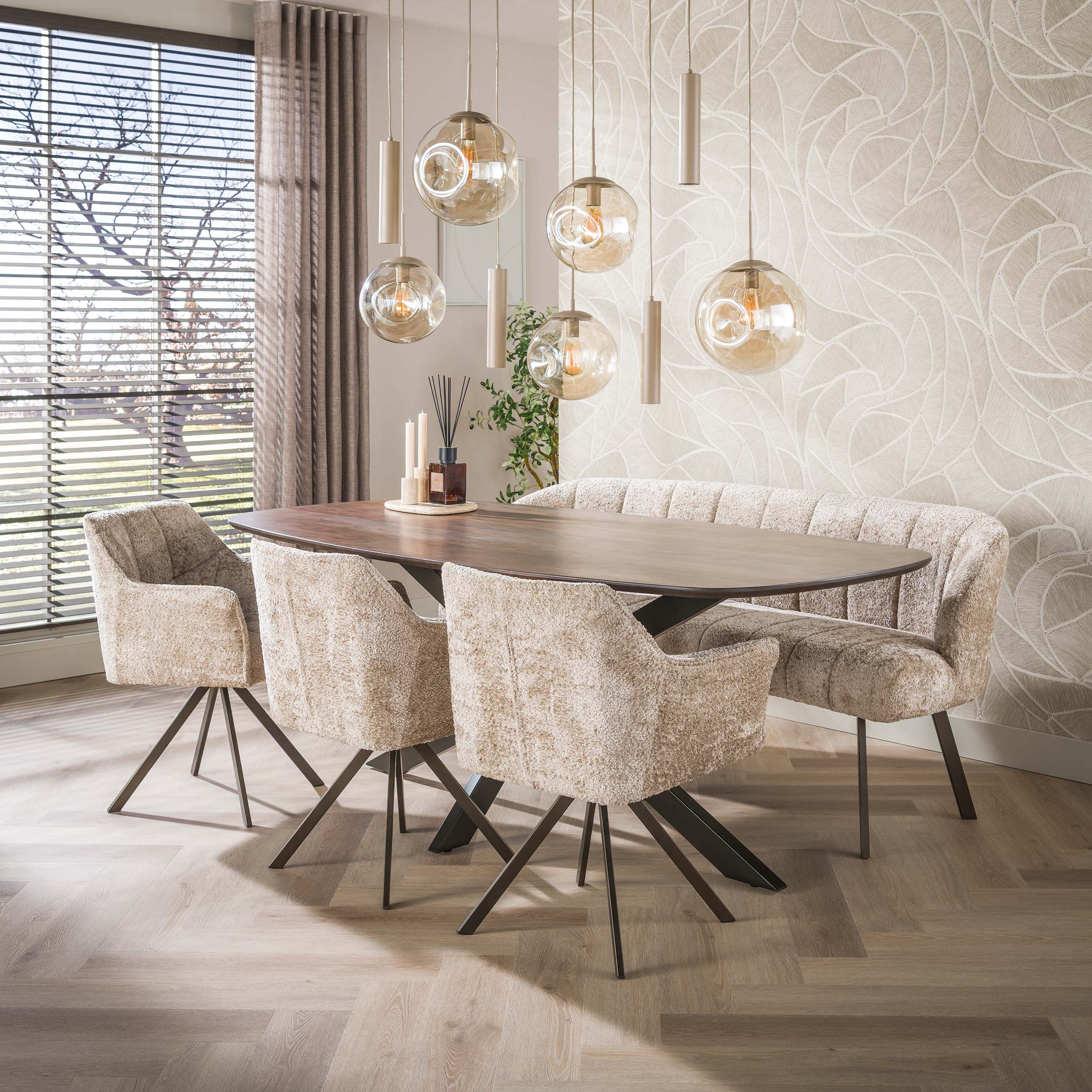 Essbank Oval / Alura sand-braun - Zijlstra