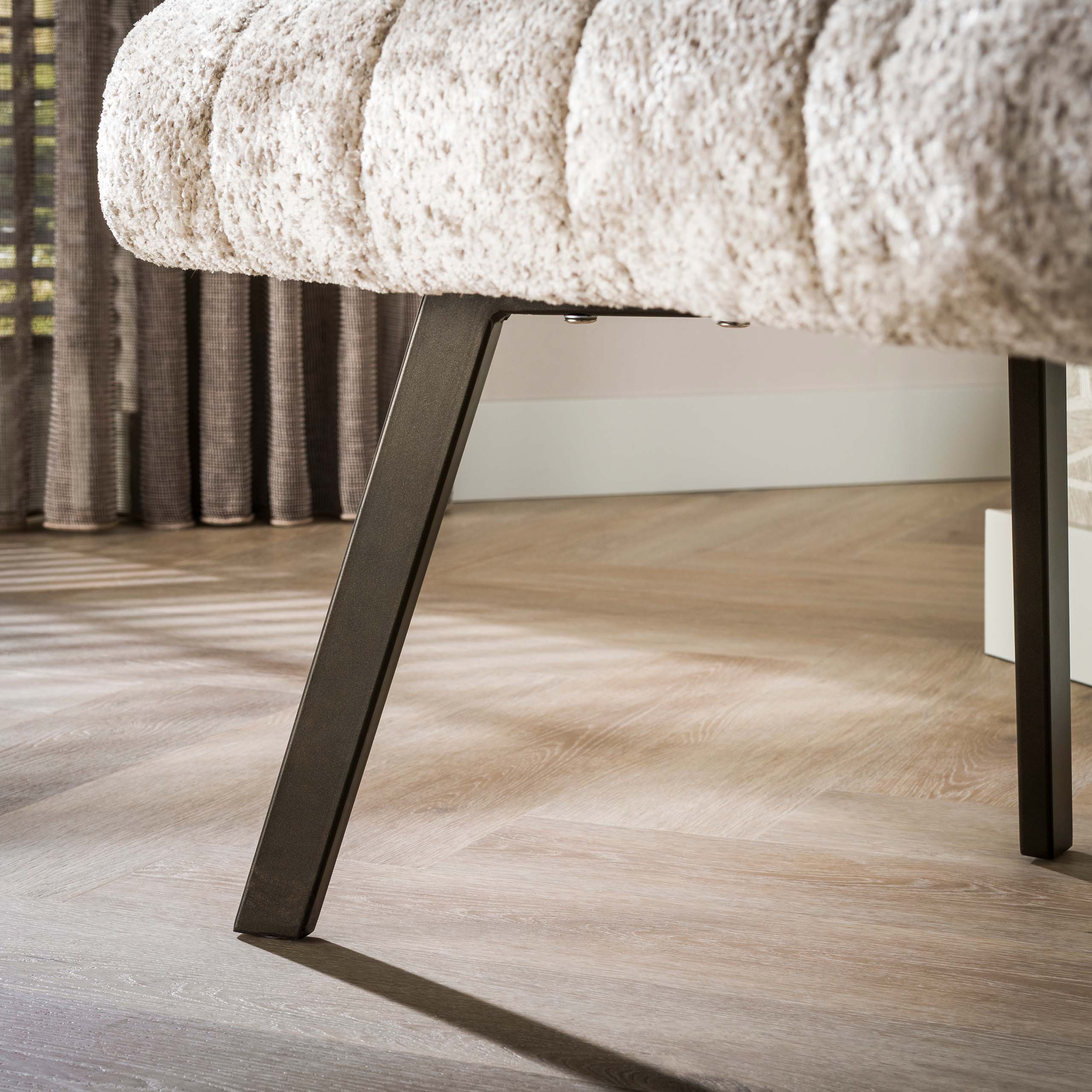 Esszimmerbank Oval in Alura Sand-Braun - Emmo Design