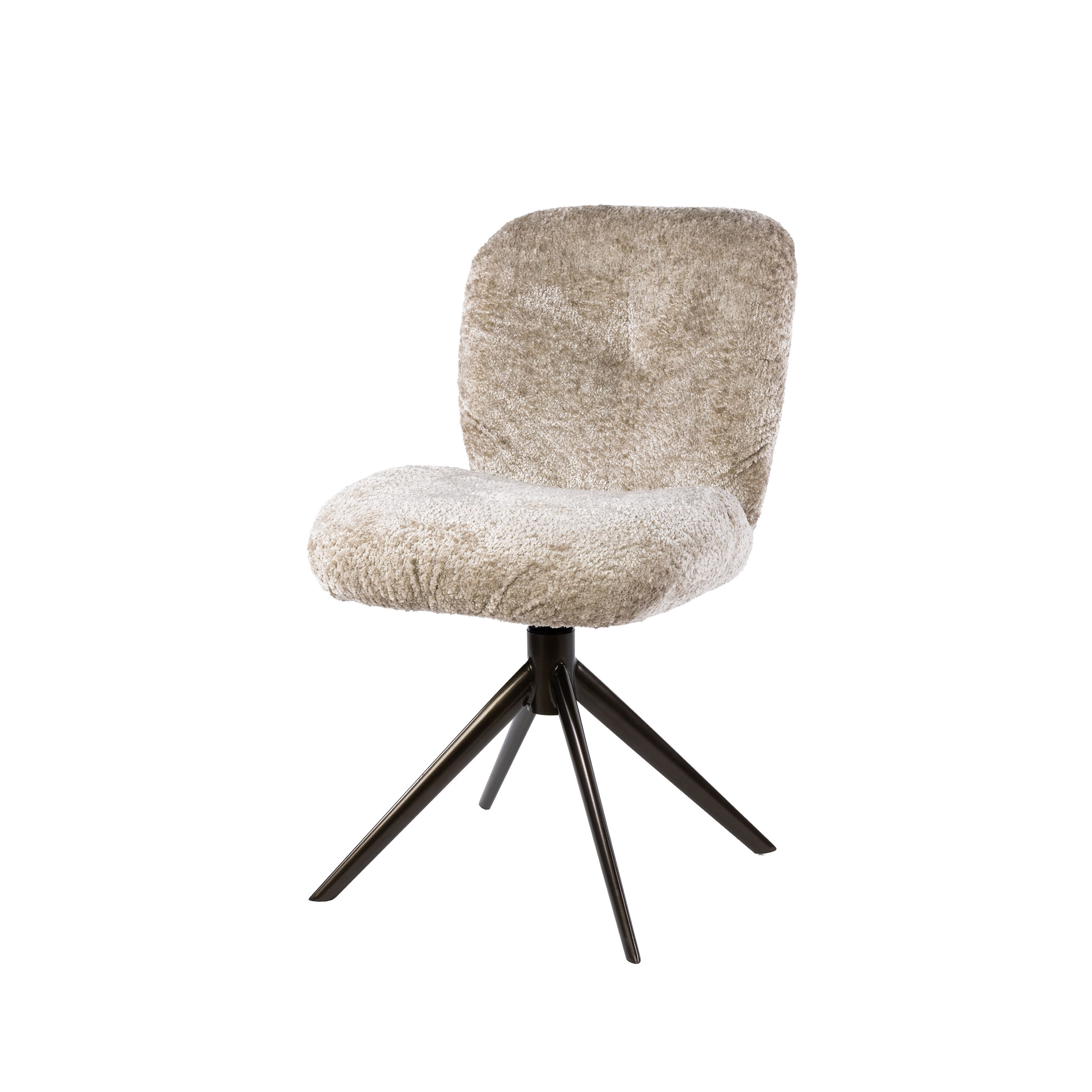 Stuhl Comfort draaibaar in Alura Sand-Braun (2er-Set) - Emmo Design