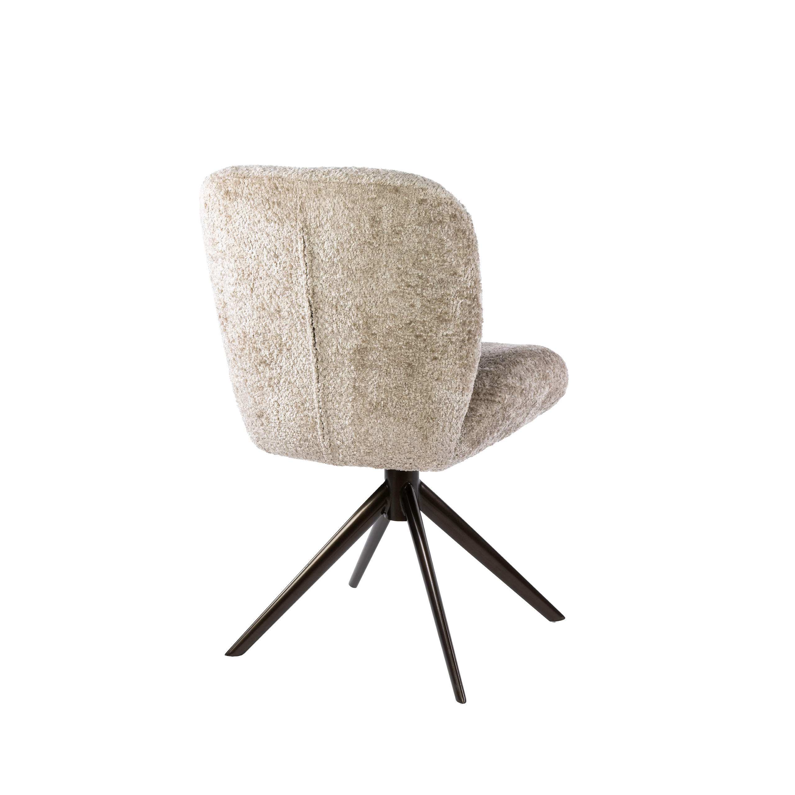 Stuhl Comfort draaibaar in Alura Sand-Braun (2er-Set) - Emmo Design