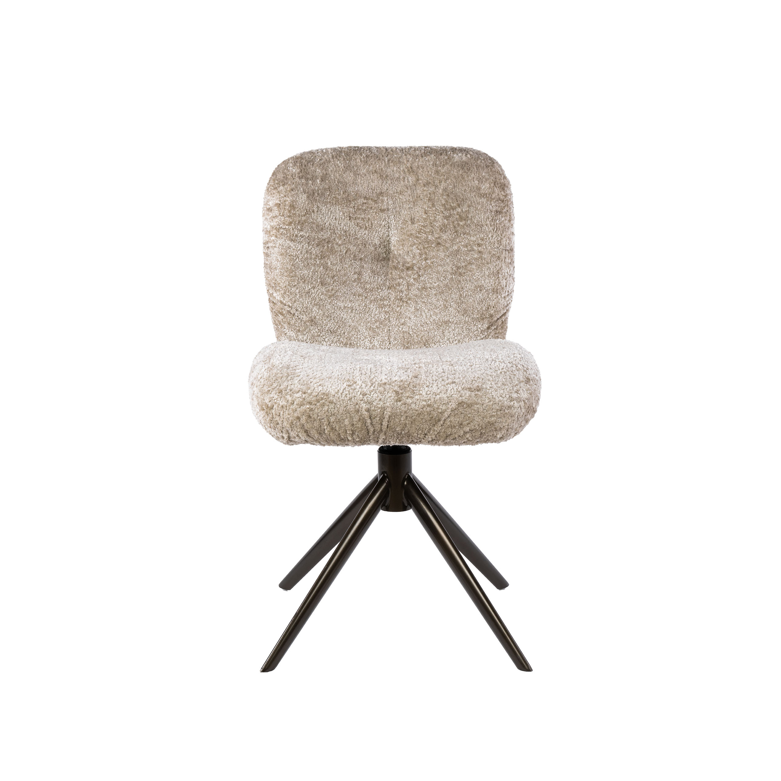 Stuhl Comfort draaibaar in Alura Sand-Braun (2er-Set) - Emmo Design
