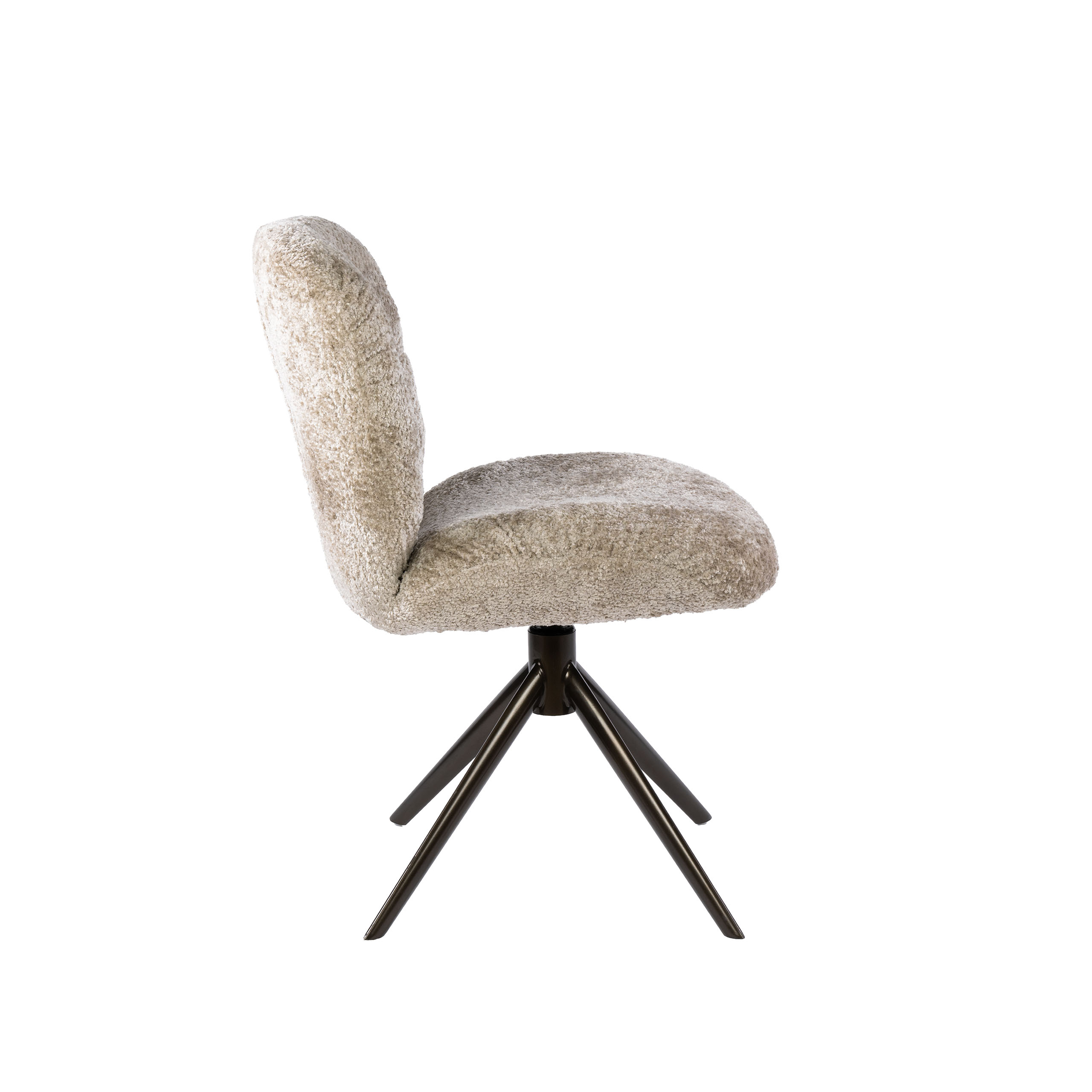 Stuhl Comfort draaibaar in Alura Sand-Braun (2er-Set) - Emmo Design